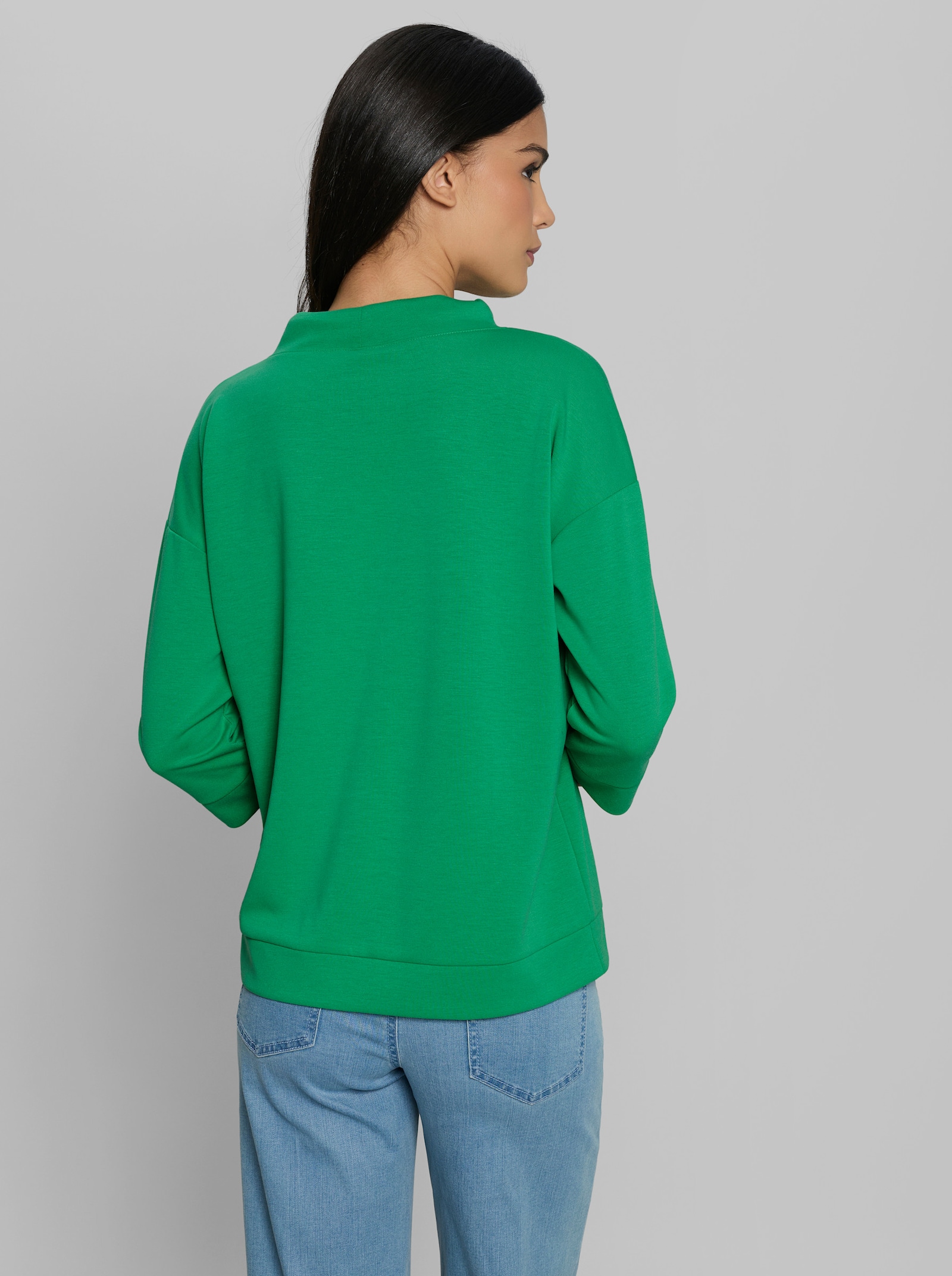 heine Sweatshirt mit Stehkragen - grasgrün