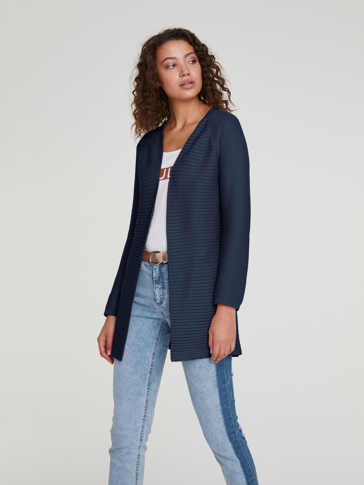 heine veste en tricot - bleu nuit