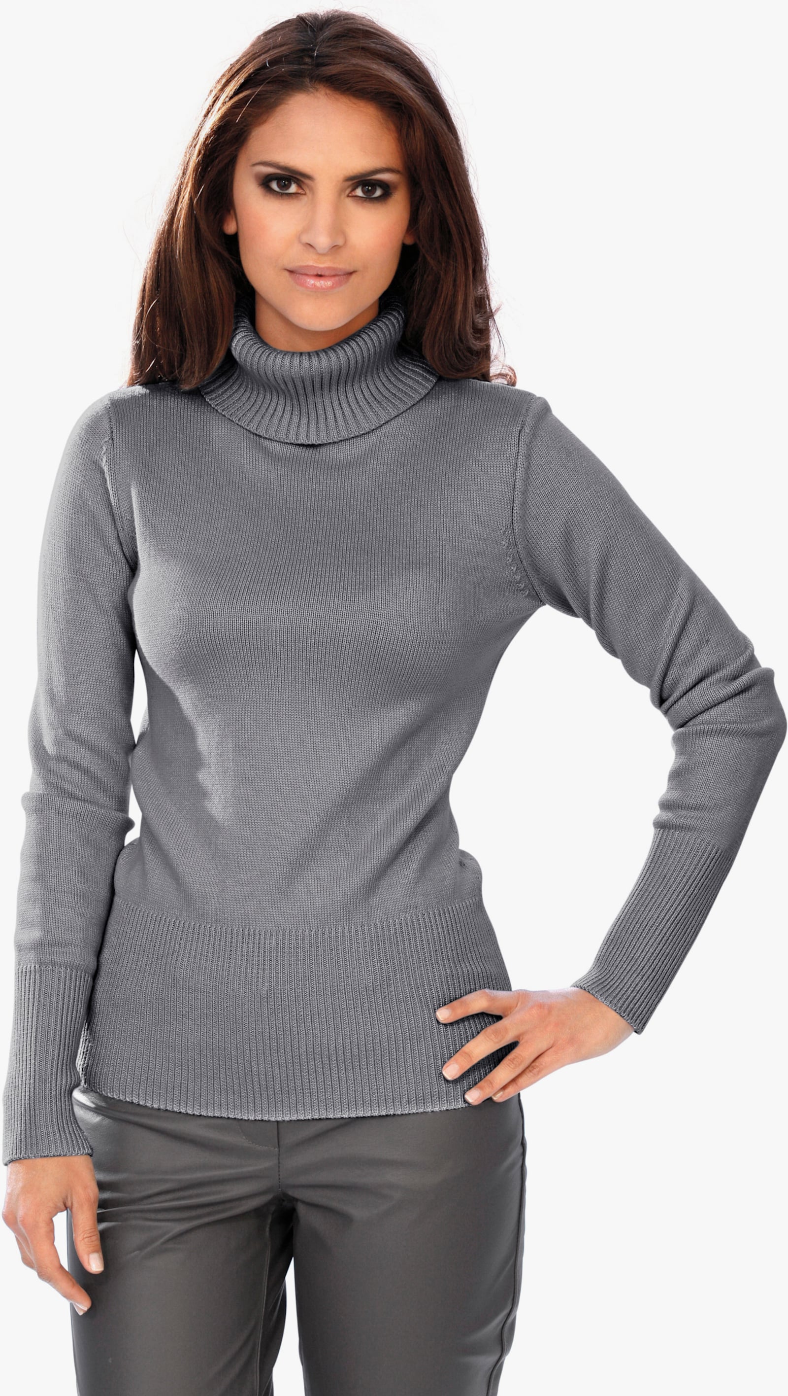 heine Rollkragenpullover mit Kaschmir-Anteil - grau-melange