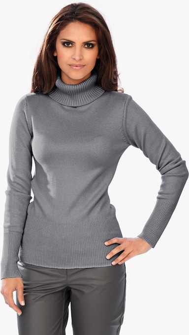 heine Rollkragen-Pullover - grau-melange