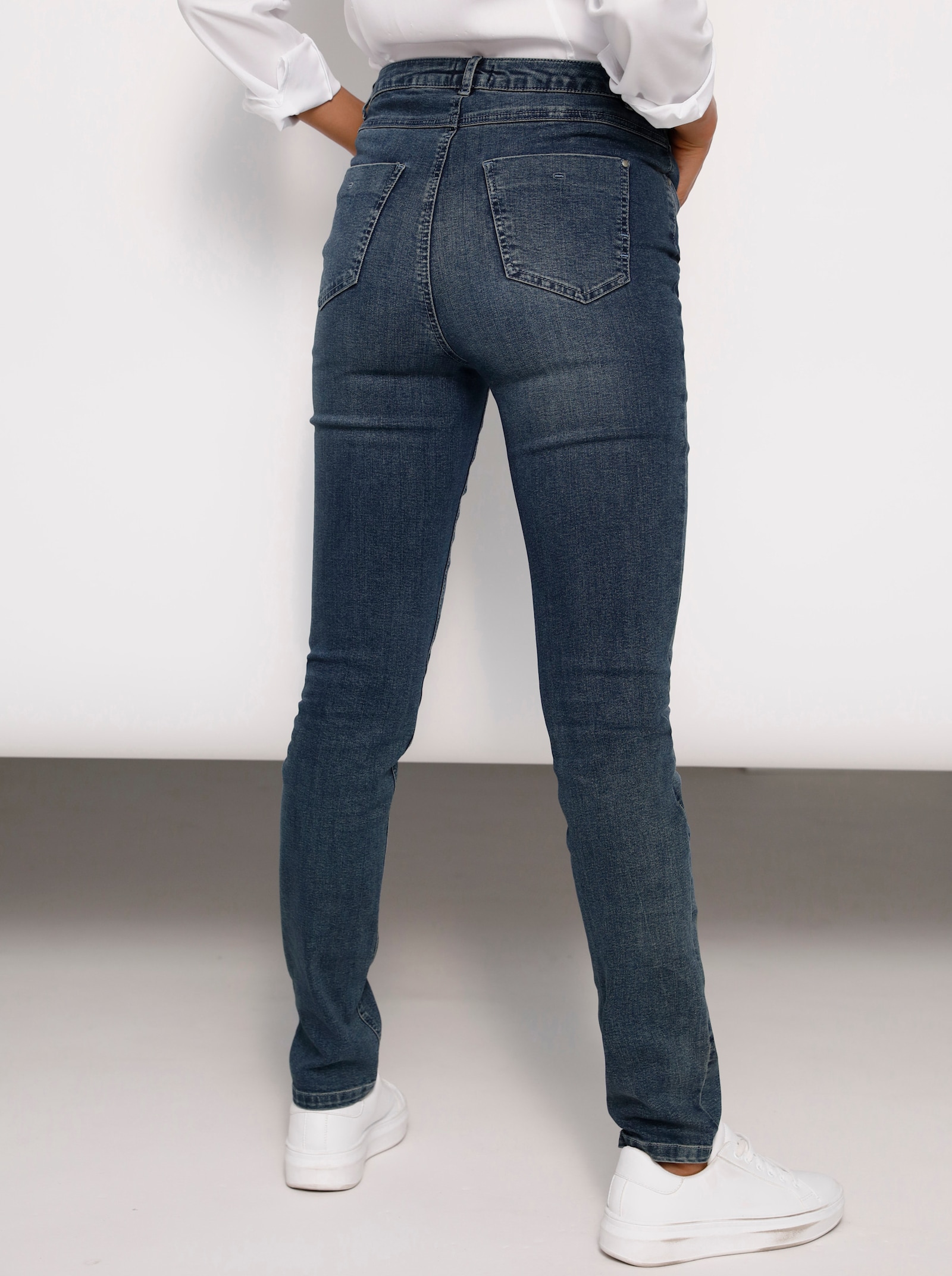 CREATION L PREMIUM Jeans mit Passformsattel hinten - blue-stone-washed