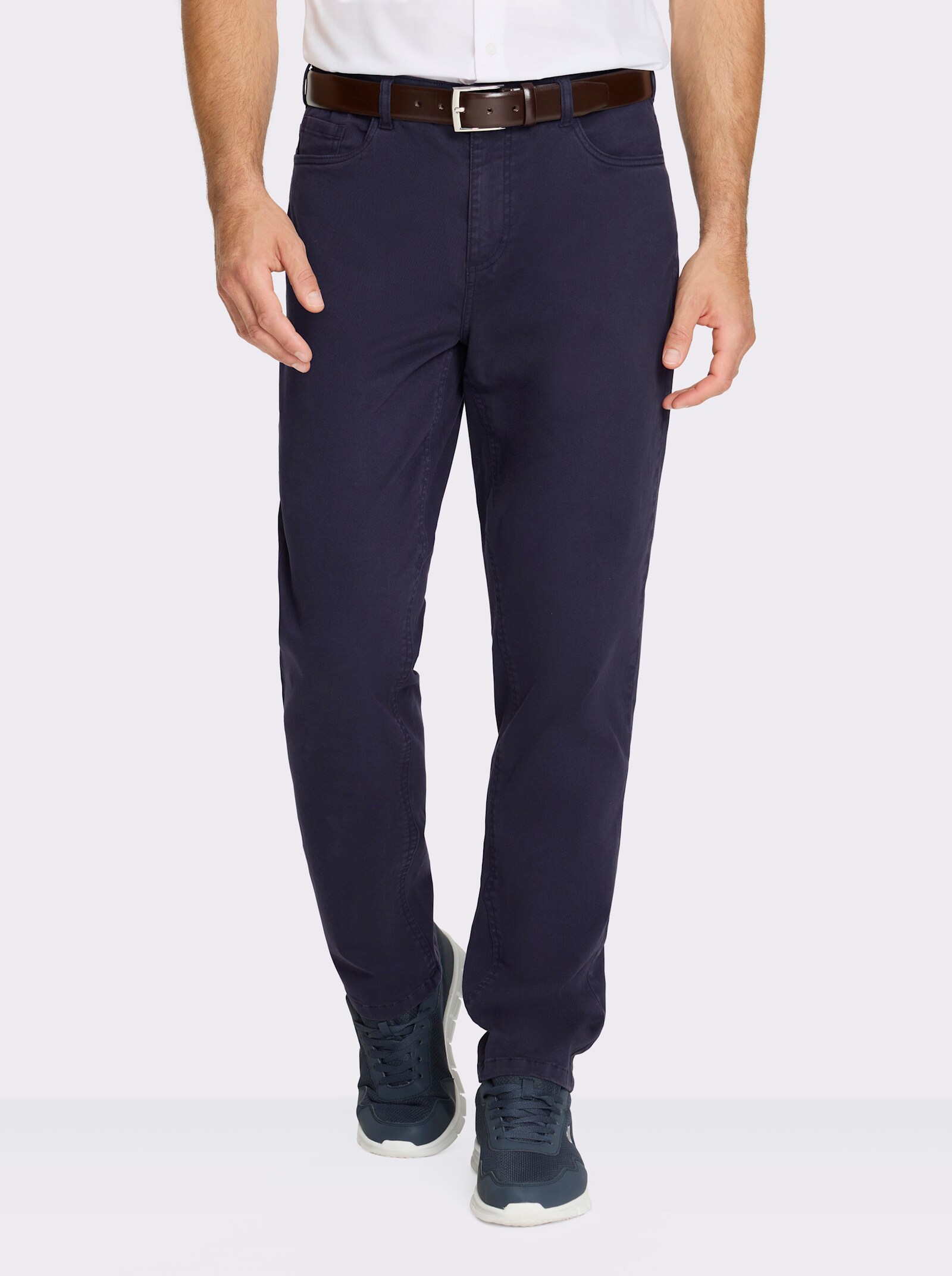 Marco Donati 5-pocketsbroek van twill - marine