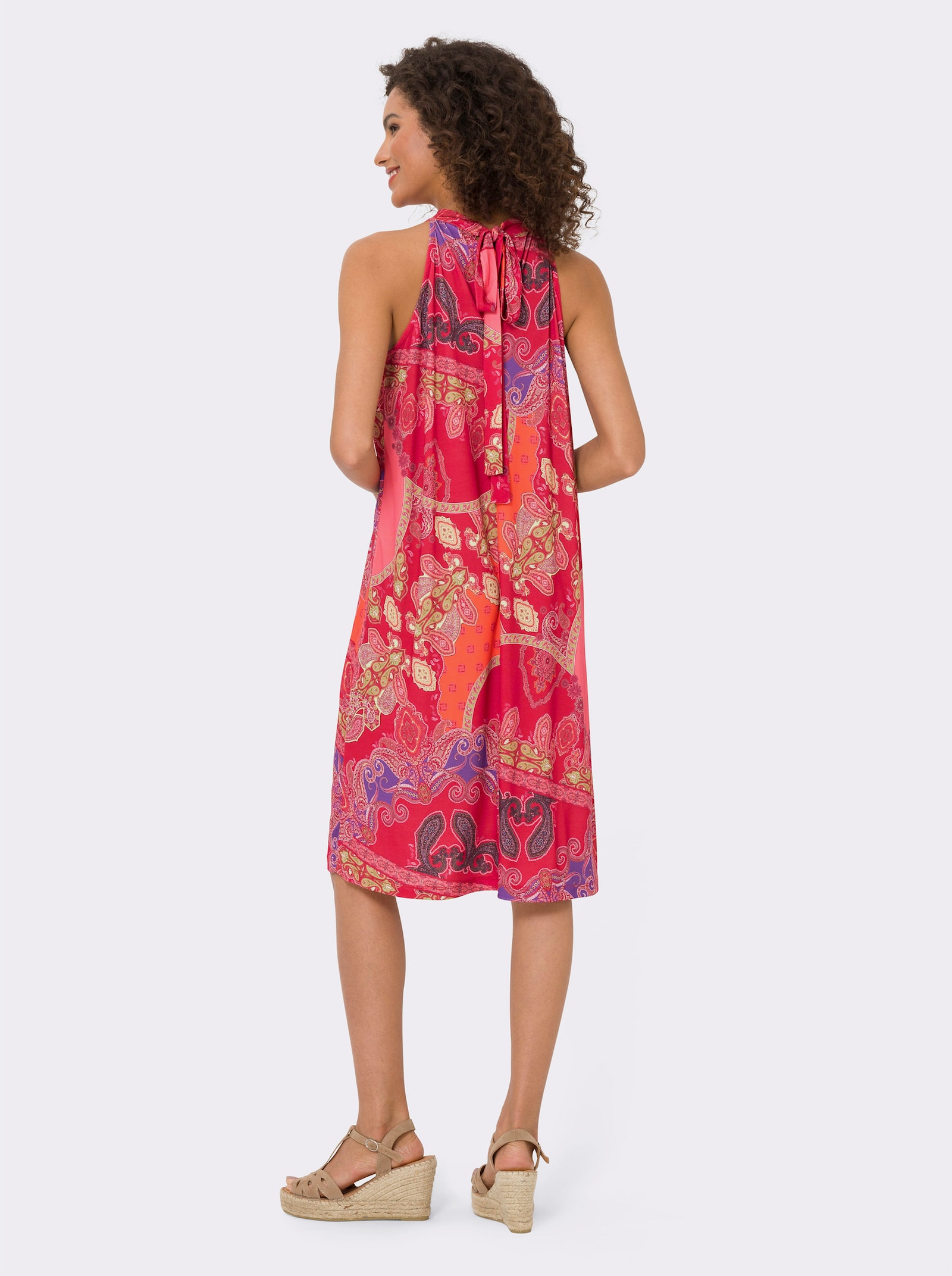 heine Druckkleid mit Paisley-Muster - erdbeere-orange-bedruckt