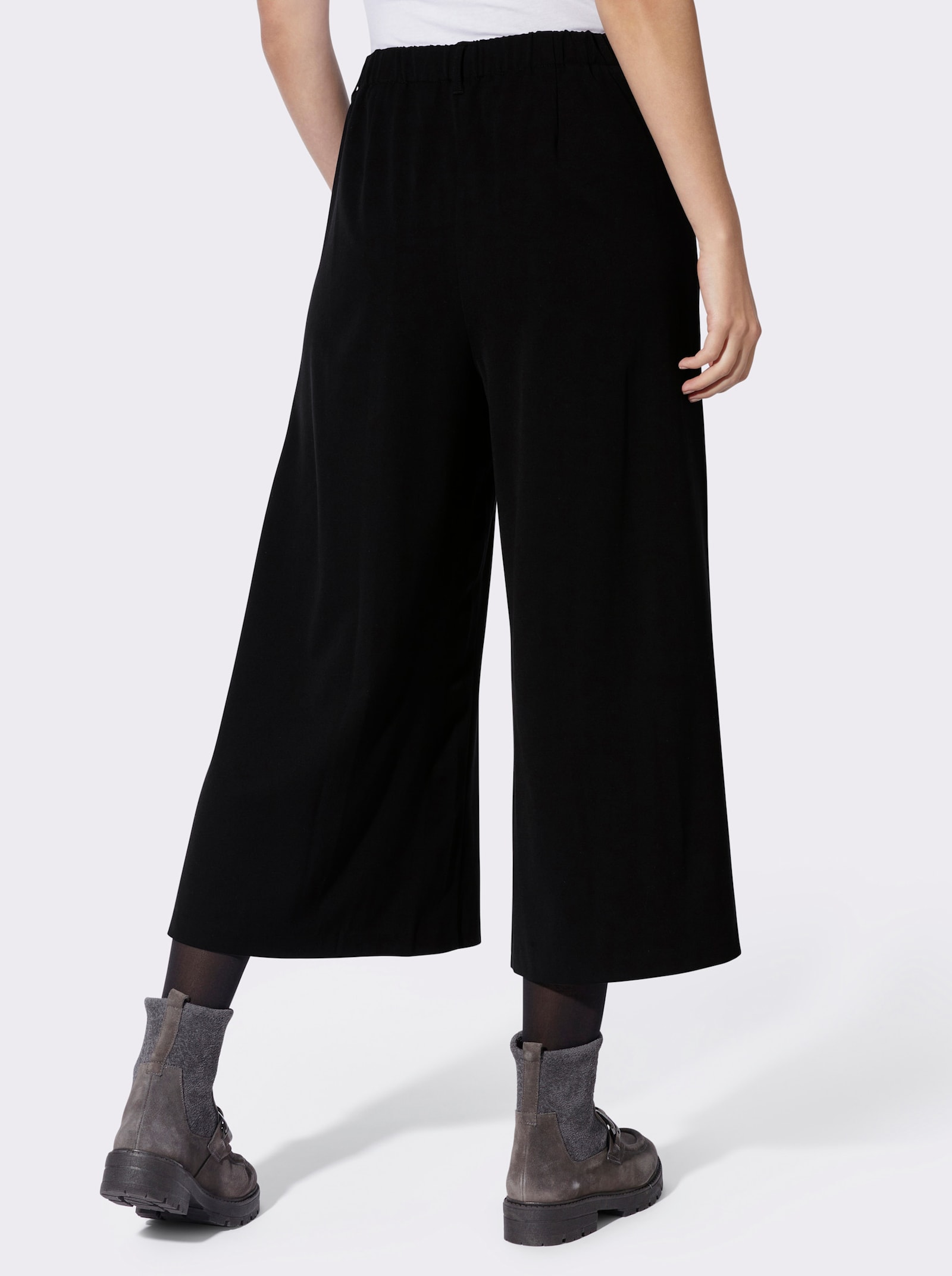 heine Broekrok met bandplooien - zwart