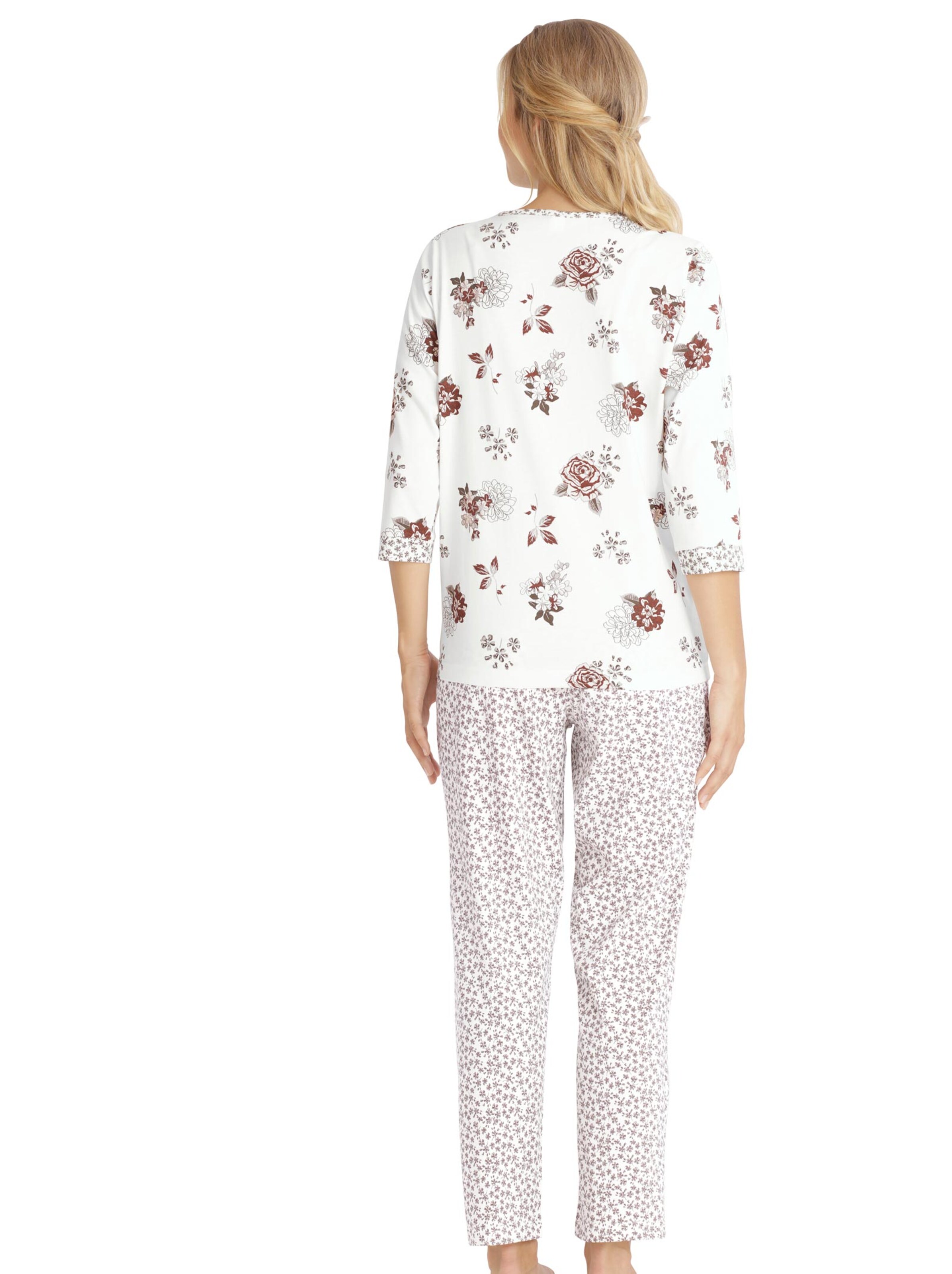 Schlafanzug - weiß-bedruckt