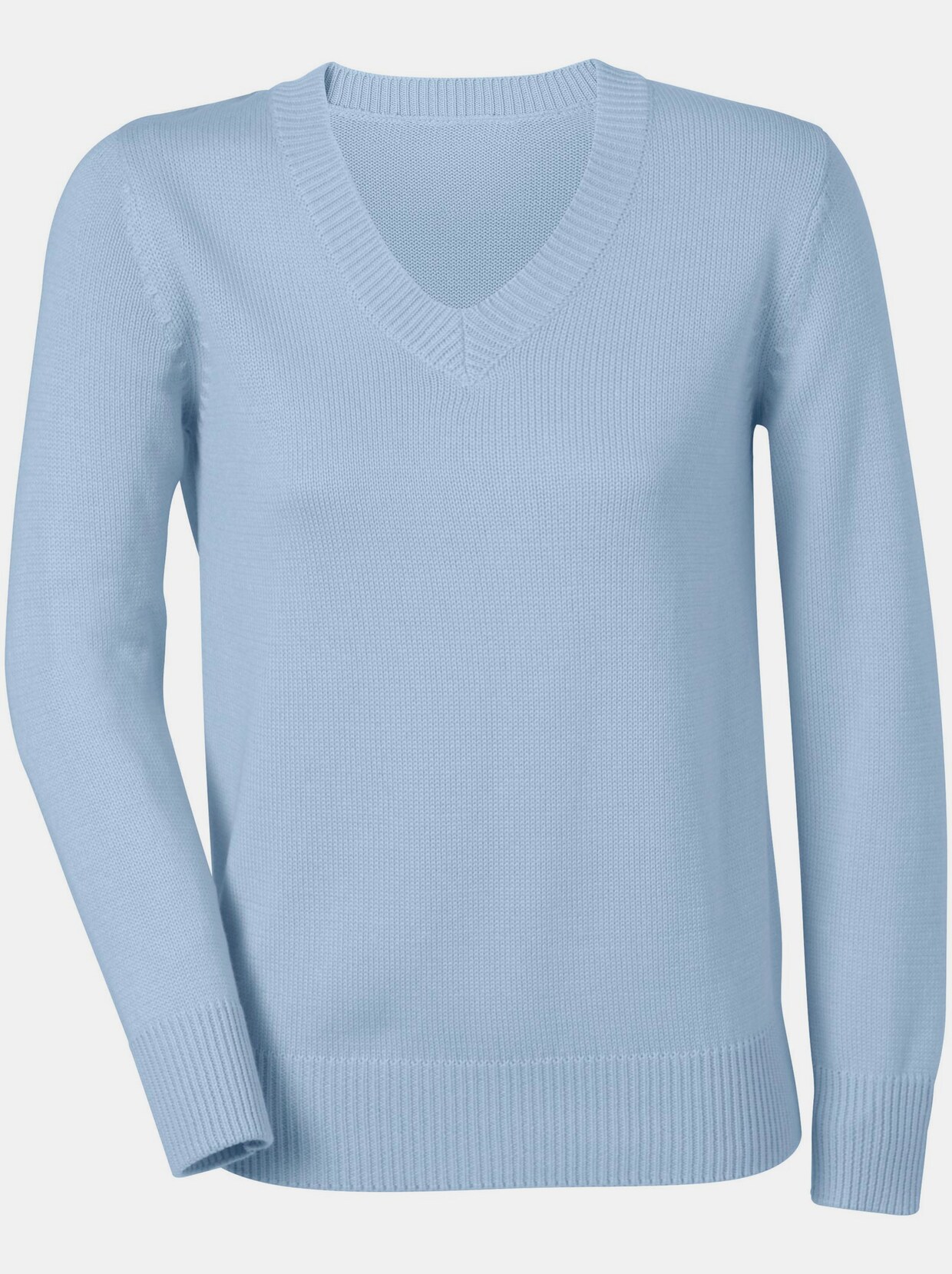 Pullover met V-hals - ijsblauw