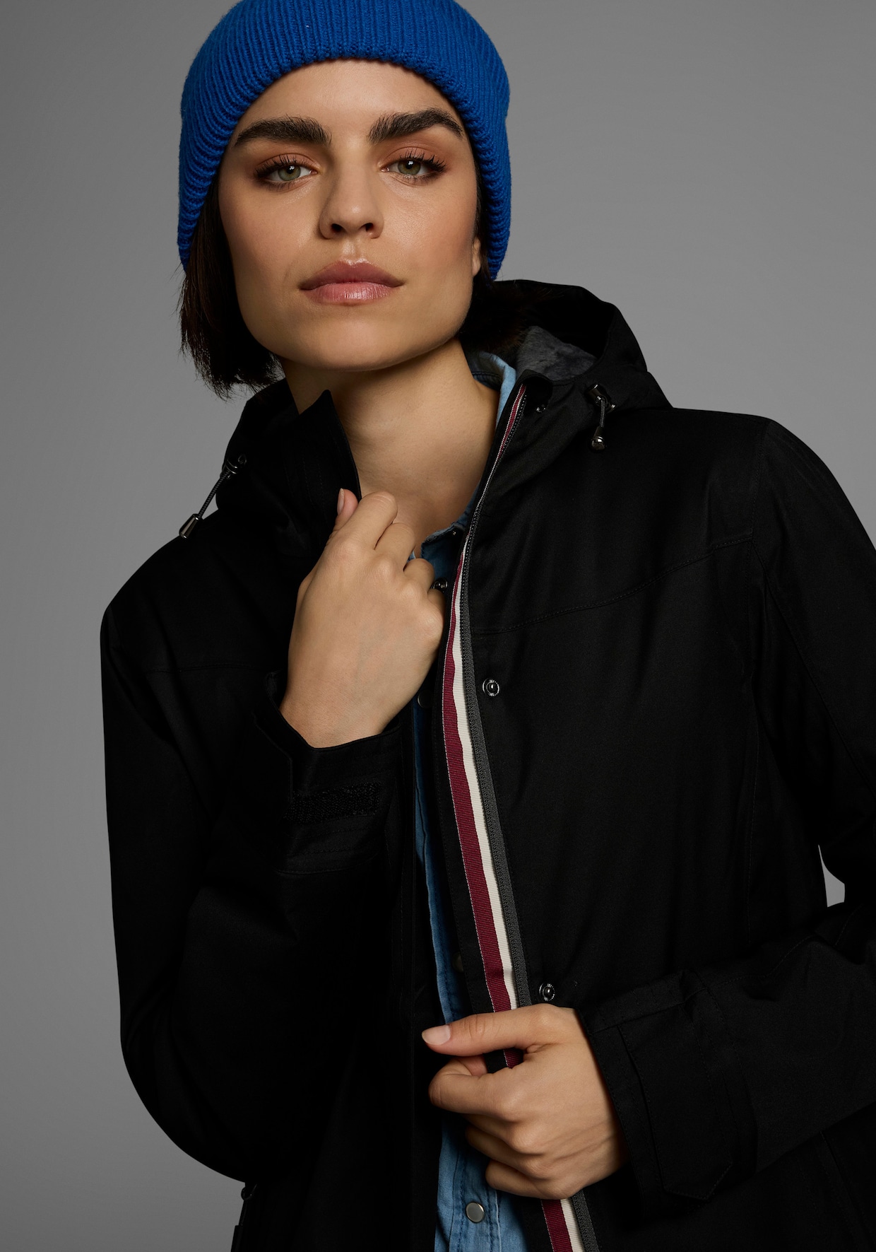 Funktionsmantel - schwarz