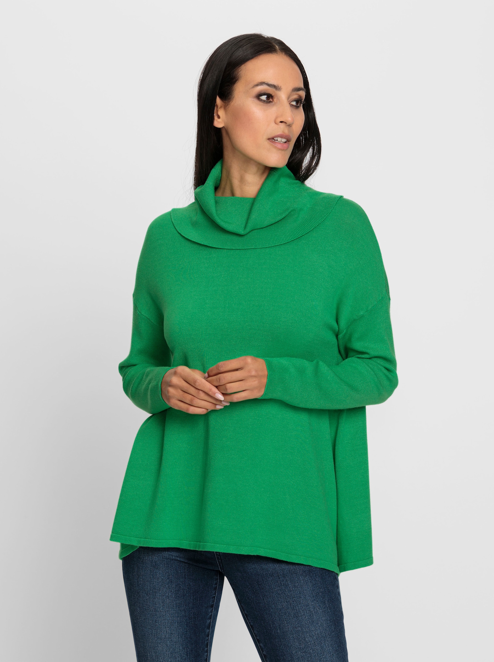 heine Rollkragenpullover im Oversized-Look - grasgrün