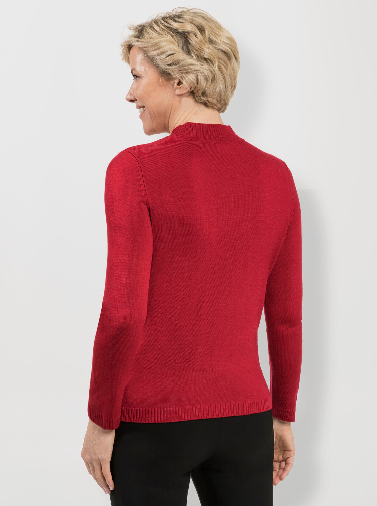 Langarm-Pullover - rot