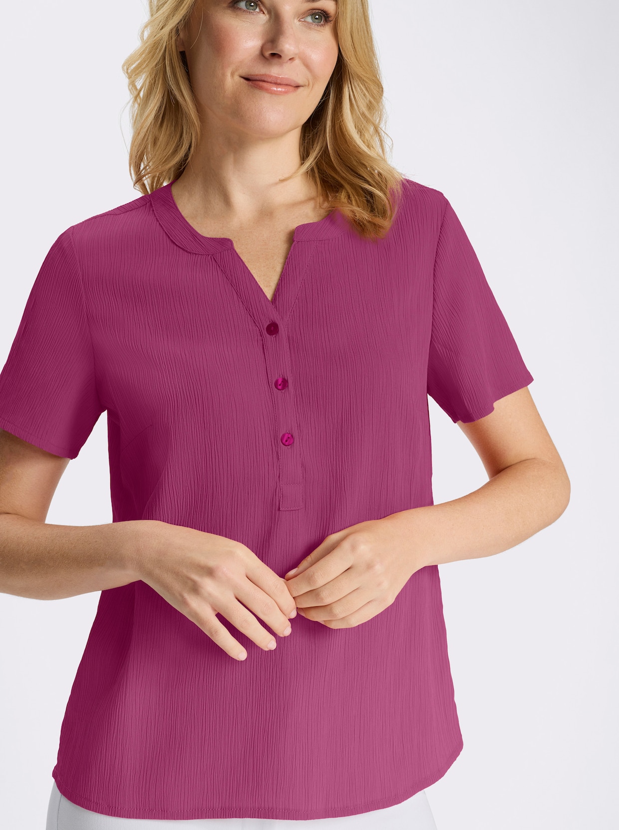 Schlupfbluse mit kurzen Ärmeln - erika