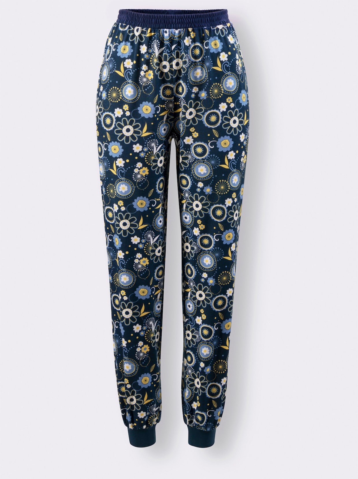 Pyjamabroek - donkerblauw geprint