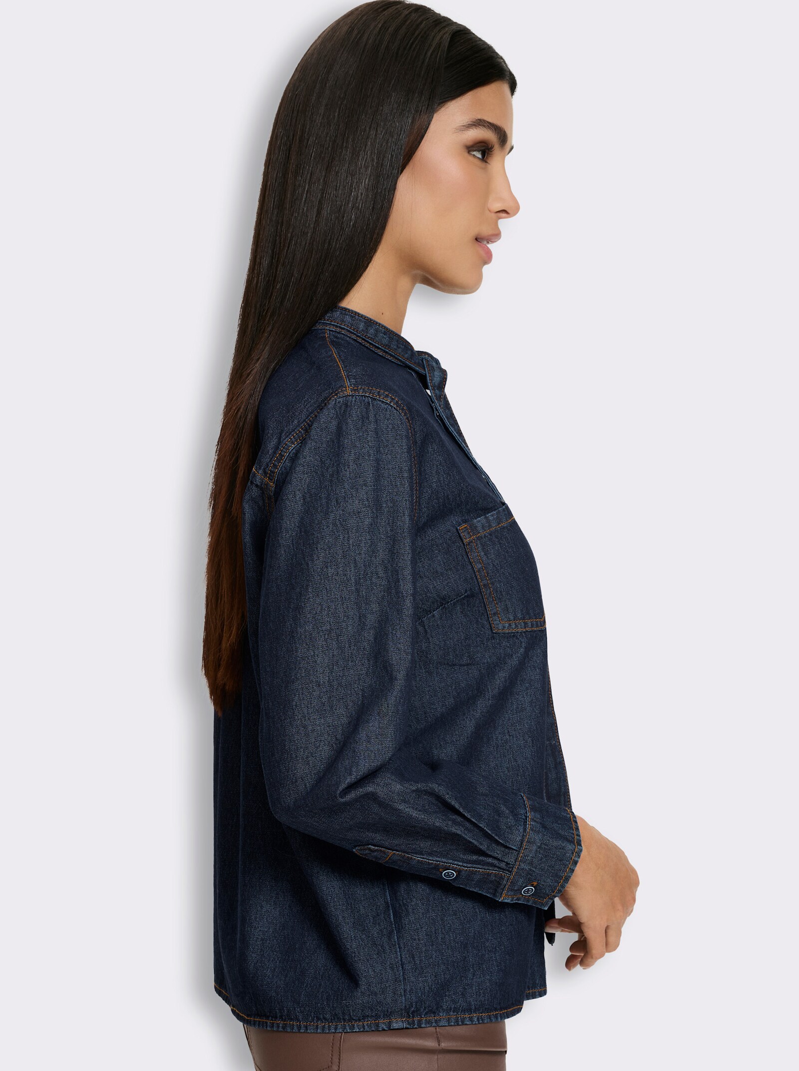 heine Schluppenbluse mit abnehmbarer Schluppe - dark blue