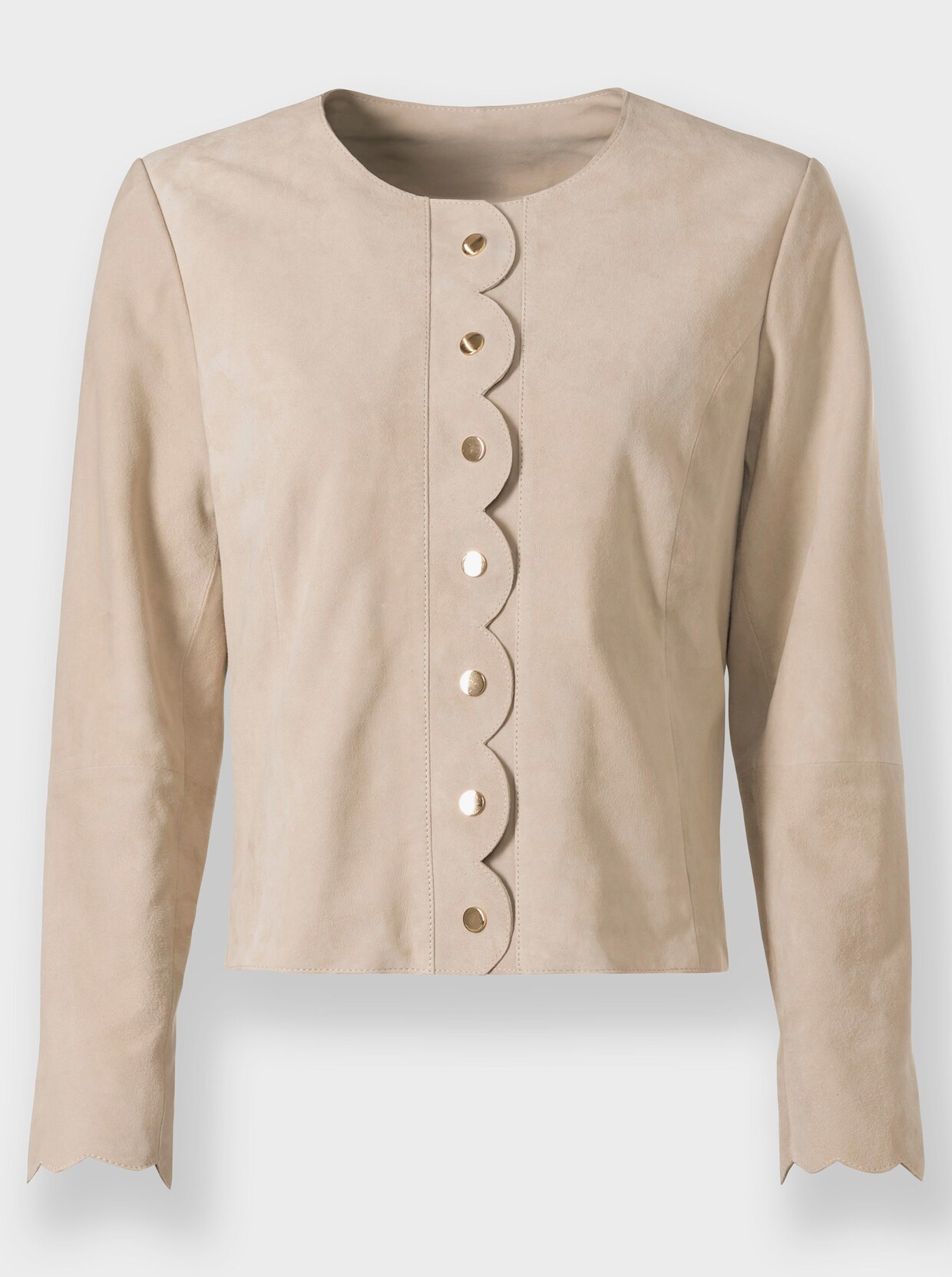 heine Leder-Jacke - beige