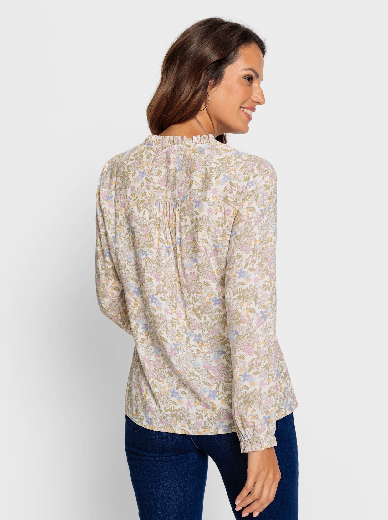 Blouse - champagne geprint