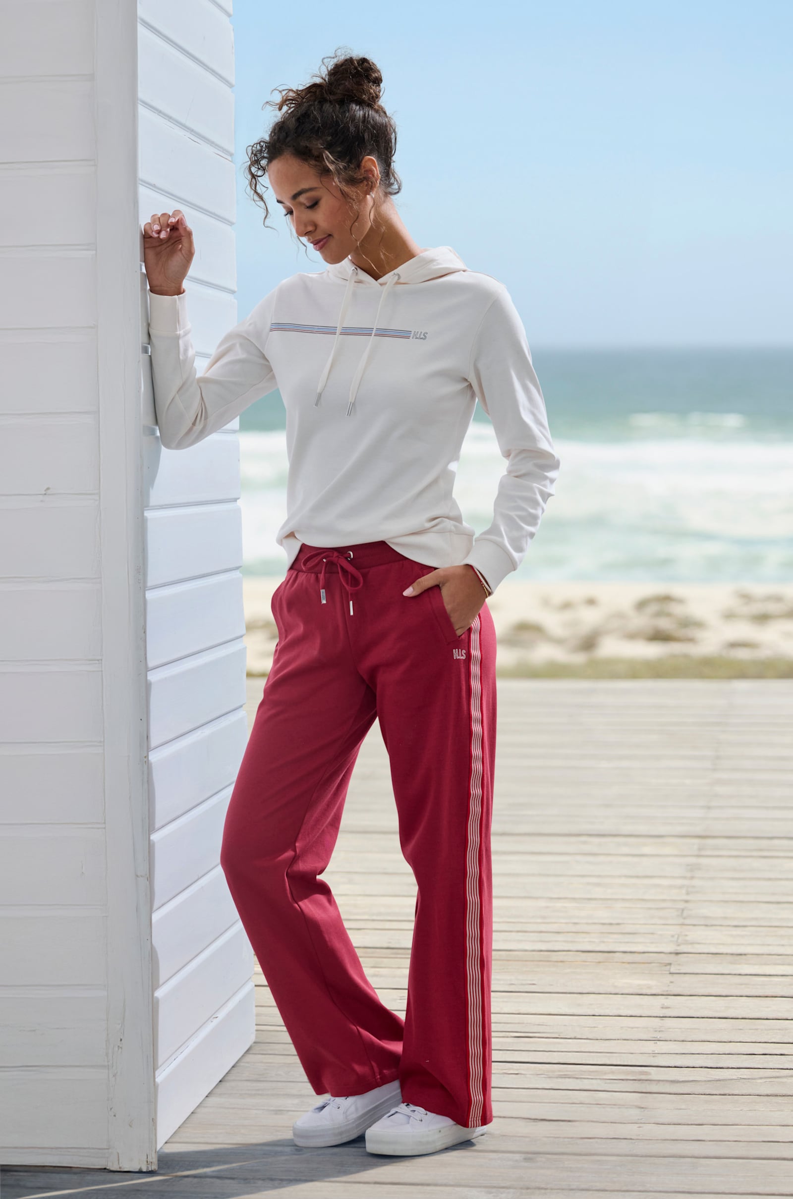 H.I.S Sweat à capuche - écru