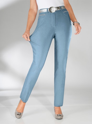 Stehmann Comfort line Stretch-Hose mit Zier-Taschen vorne - bleu