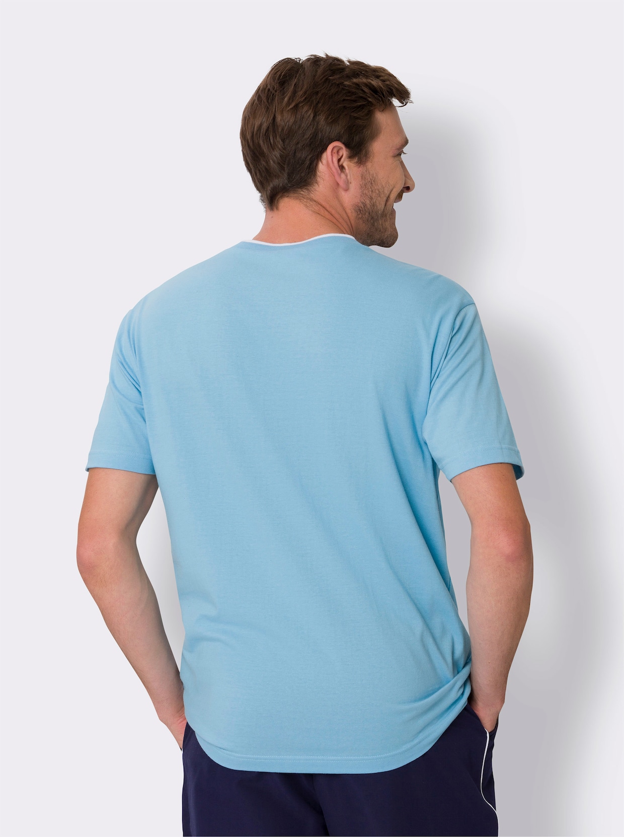 Voľnočasové tričko - akvamarínová
