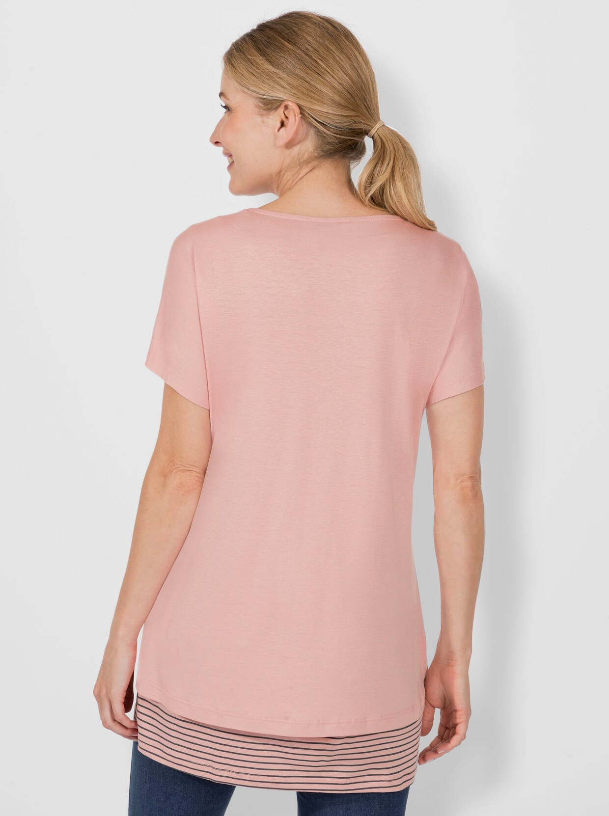 2-in-1-shirt - roze