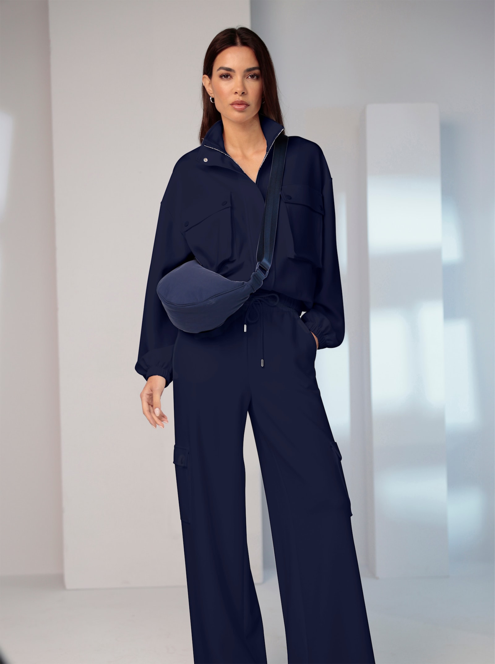 heine Veste sweat avec poches gonflantes - marine