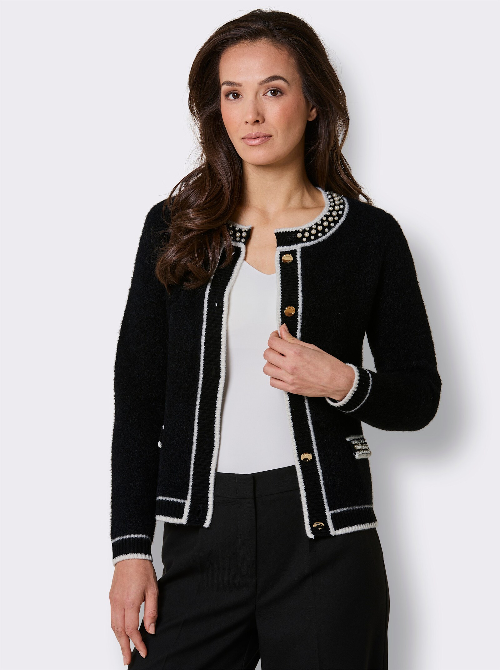 CREATION L PREMIUM Strickjacke - schwarz