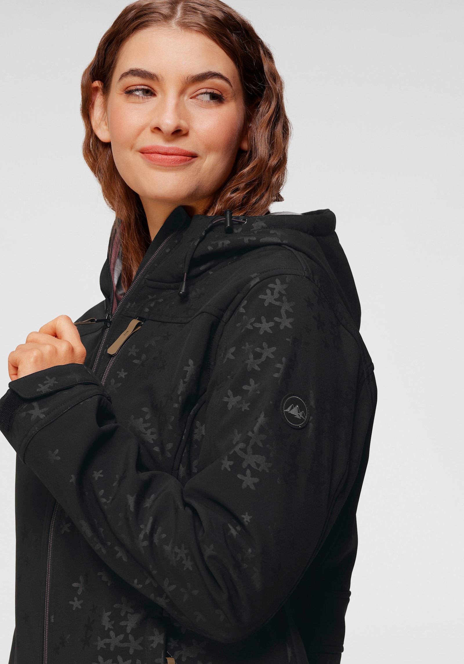 Polarino Softshellmantel - schwarz