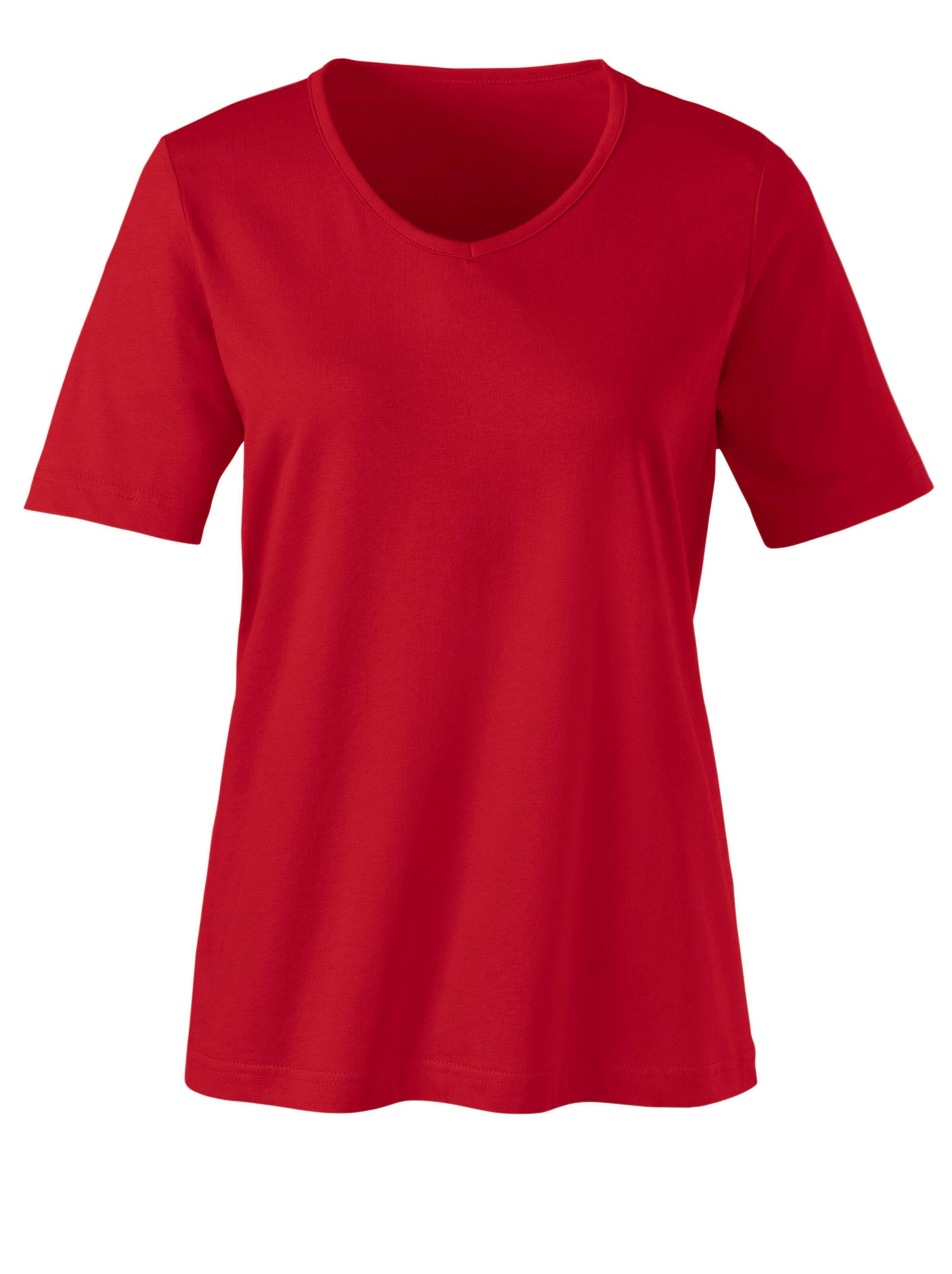 Damenmode Shirts Kurzarmshirt in rot Damenmode Shirts Kurzarmshirt in rot