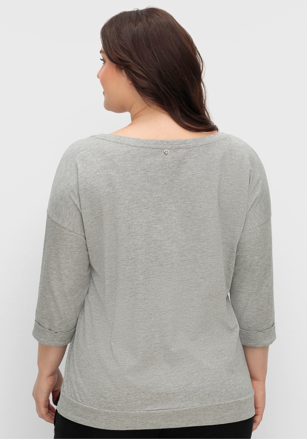sheego Oversized shirt - grijs gemêleerd