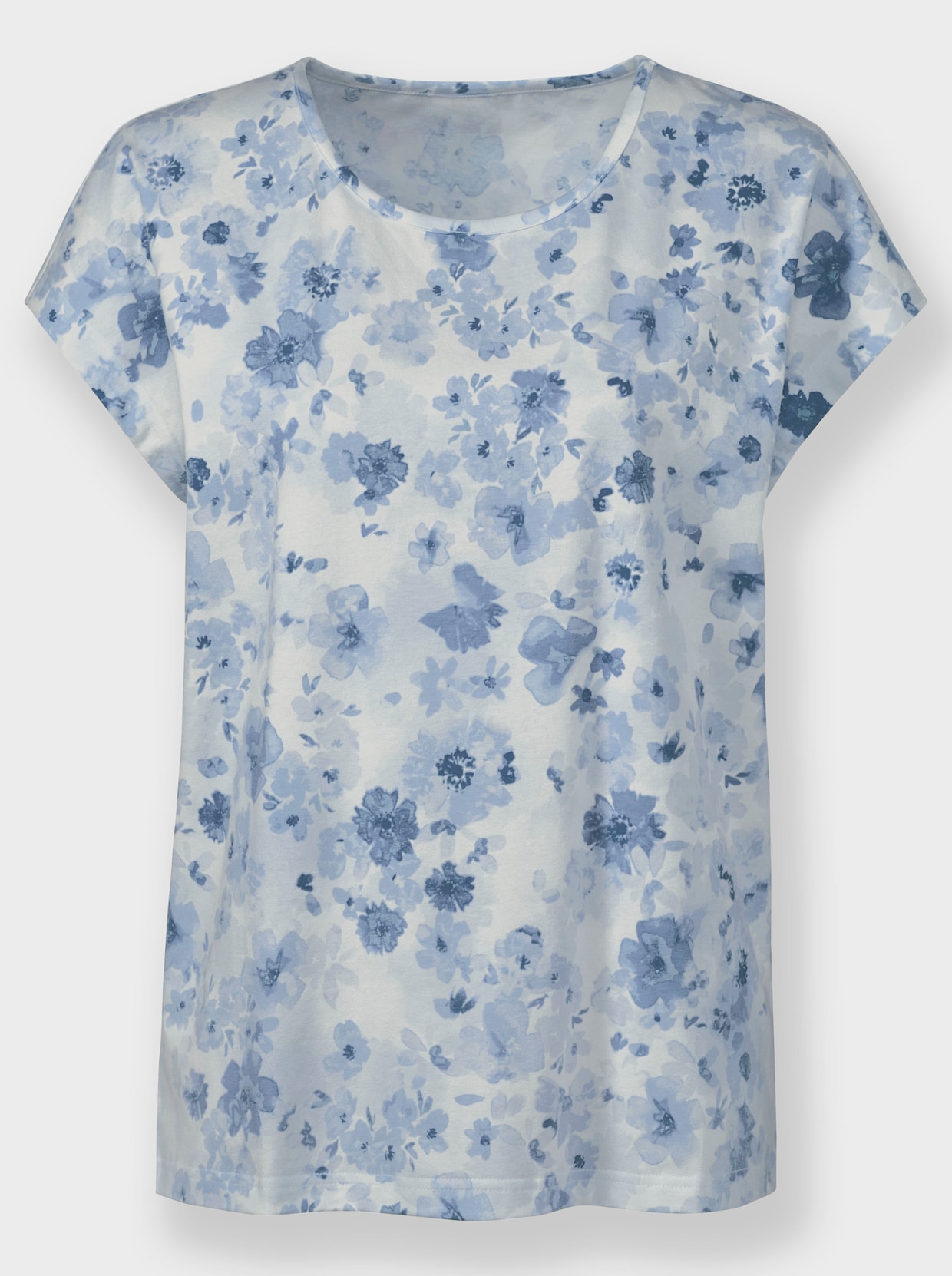 Shirt met print - duivenblauw/wit bedrukt
