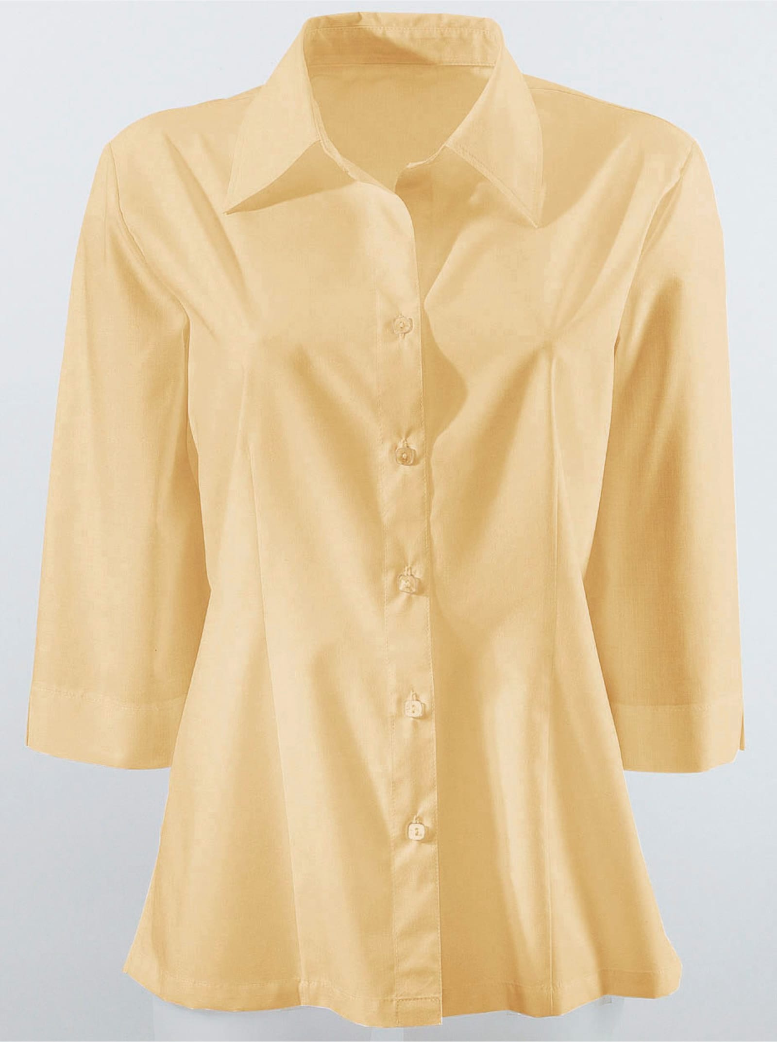 Košilová halenka s 3/4 rukávy - vanilková