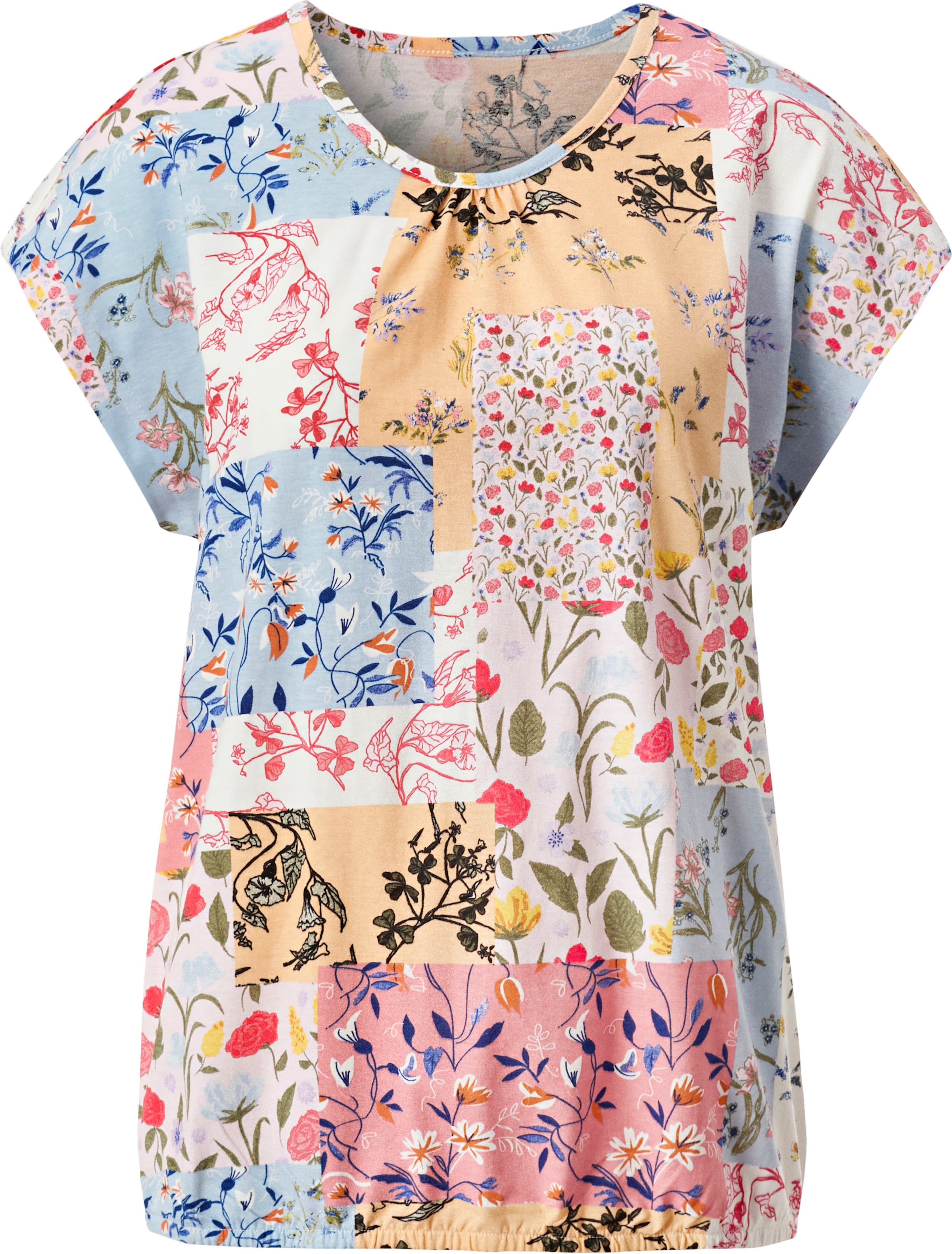 Your Look... for less! Dames Shirt met ronde hals mint/roze geprint Maat