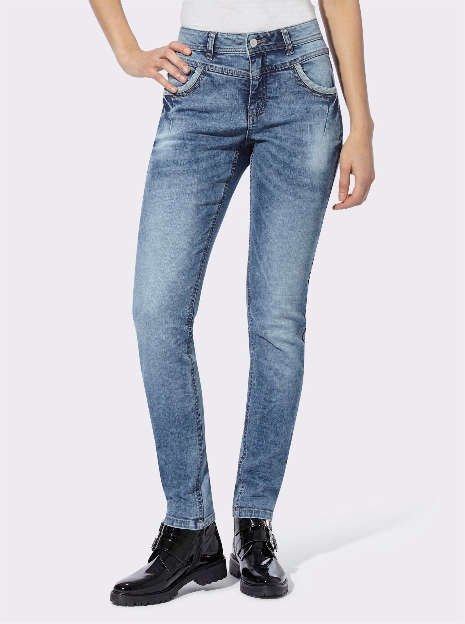 heine Jeans mit Stretch-Anteil - blue-bleached