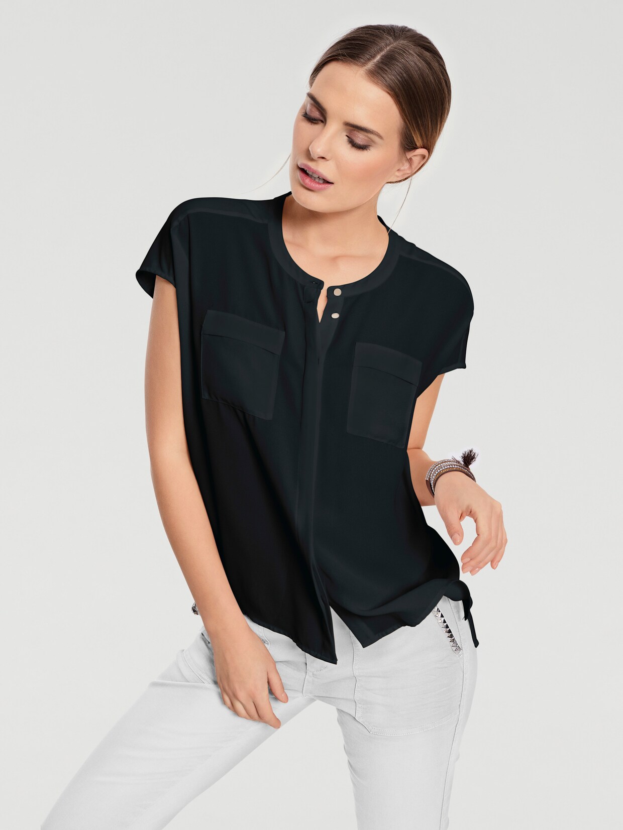 heine Oversized Bluse - schwarz