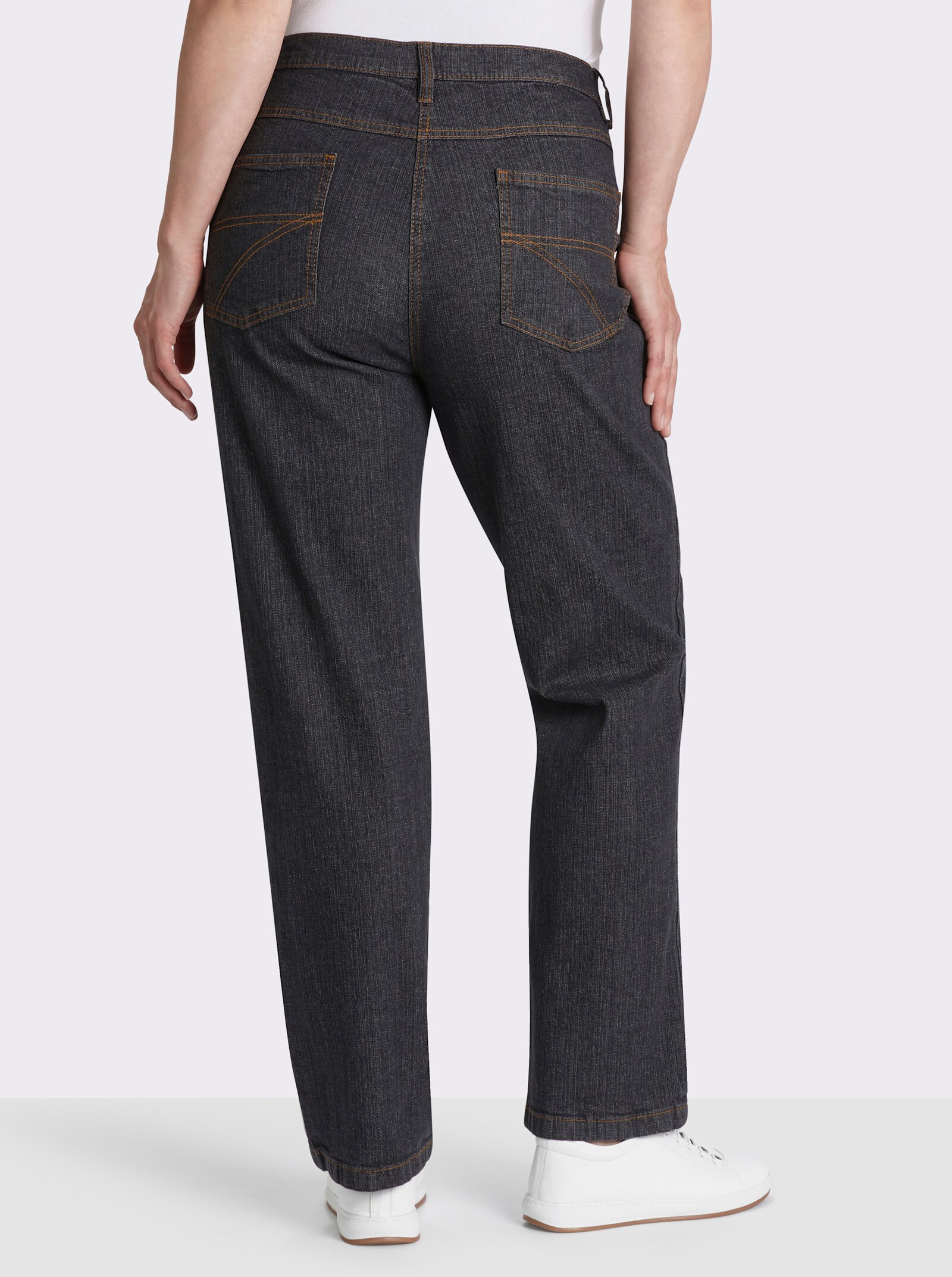 5-Pocket-Jeans mit Baumwoll-Stretch - black-denim