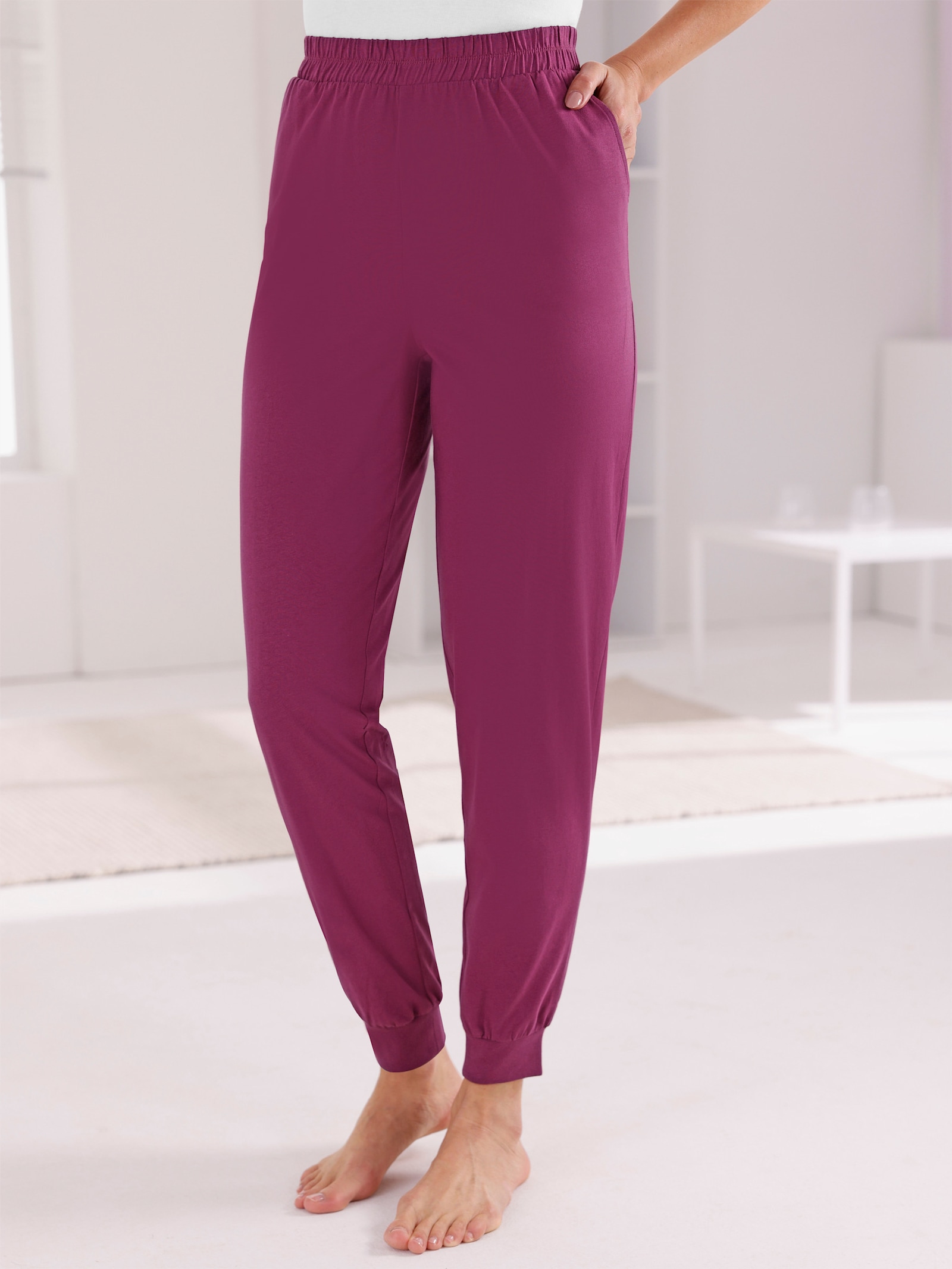 feel good Dehnbund-Hose im 2er-Pack - marine + malve