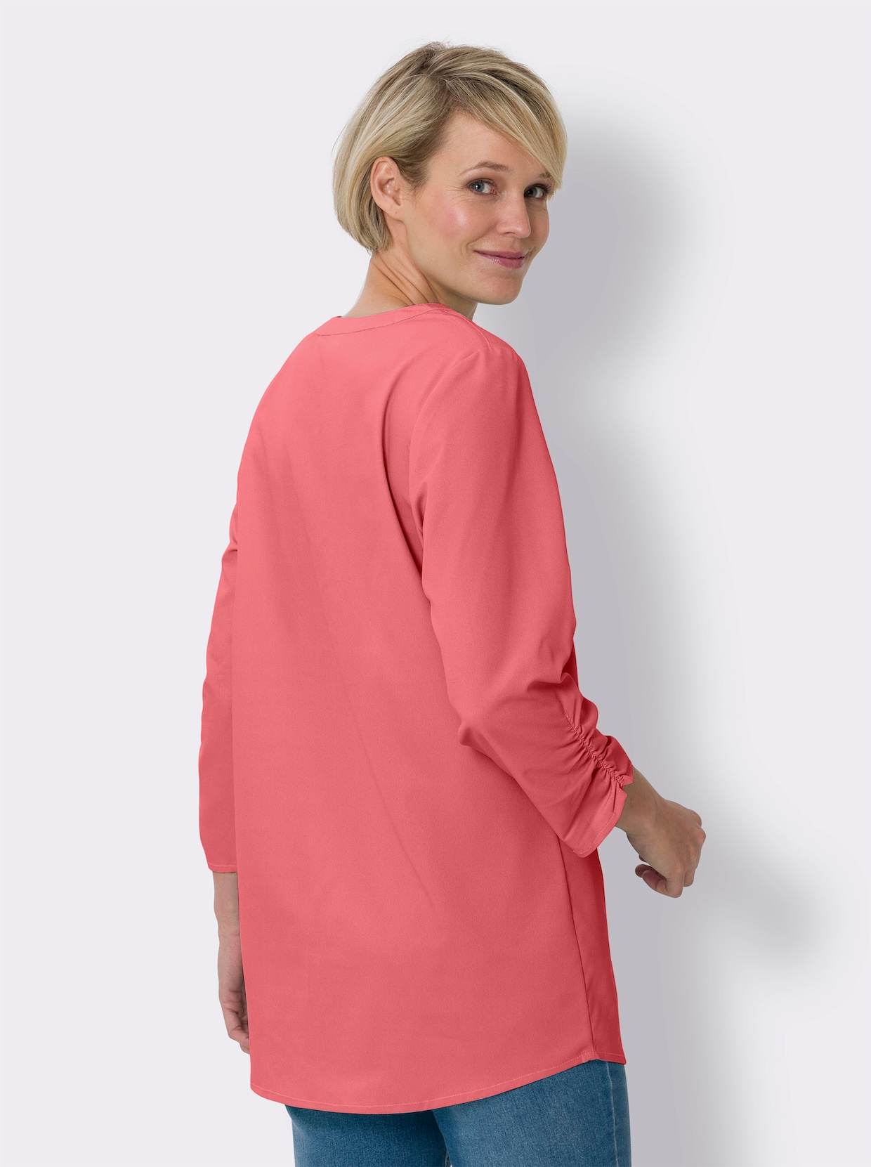 Longline blouse - koraal