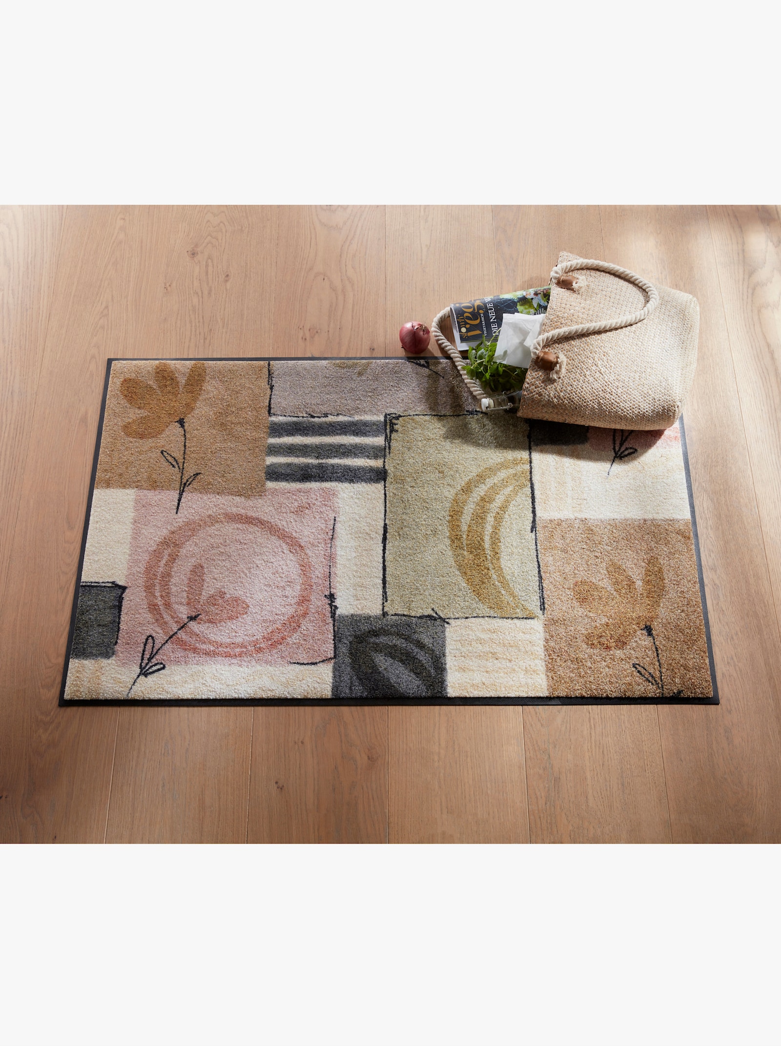 wash+dry by Kleen-Tex Fußmatte - natur-rosé