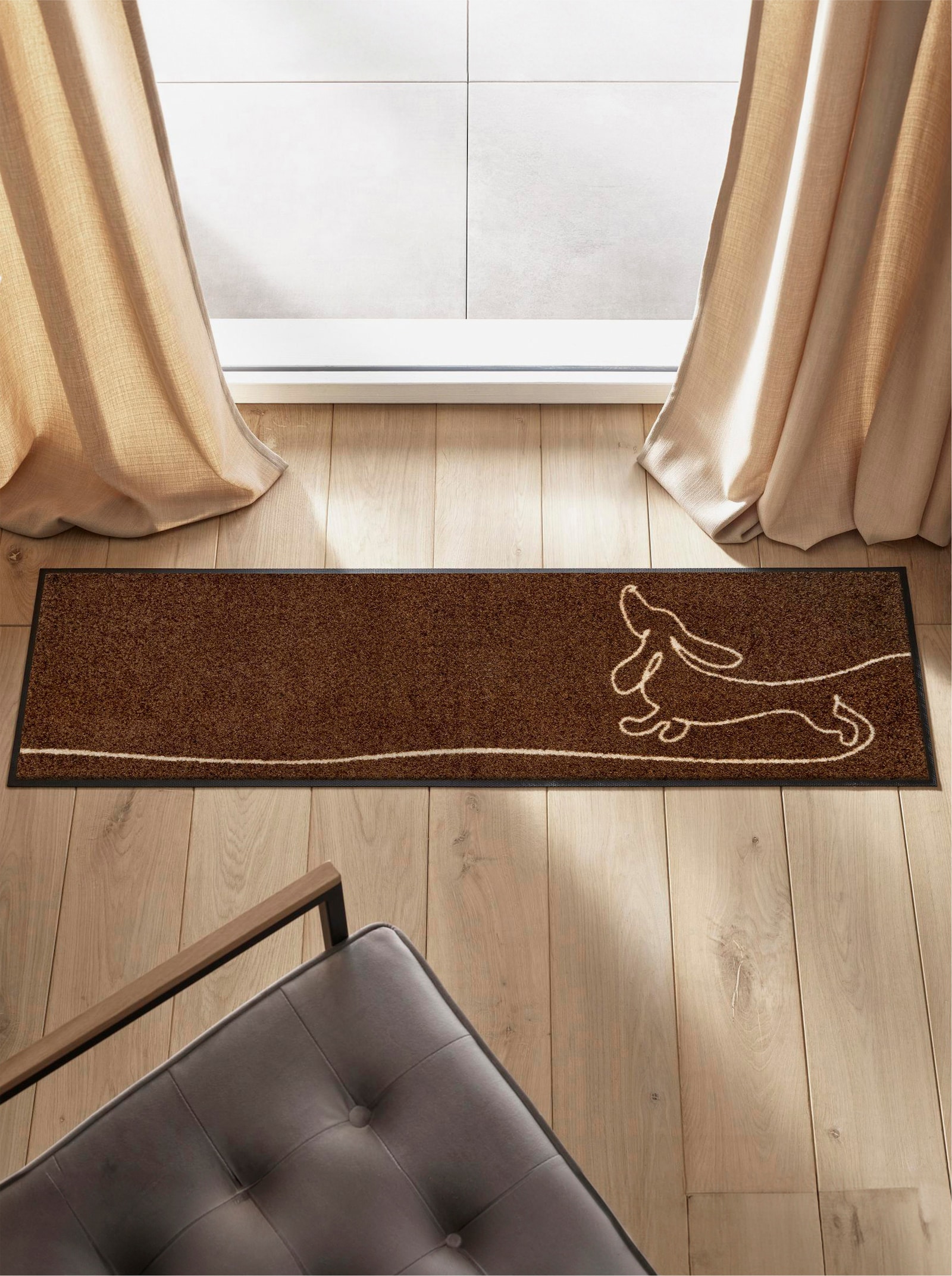 wash+dry by Kleen-Tex Fußmatte - braun-ecru