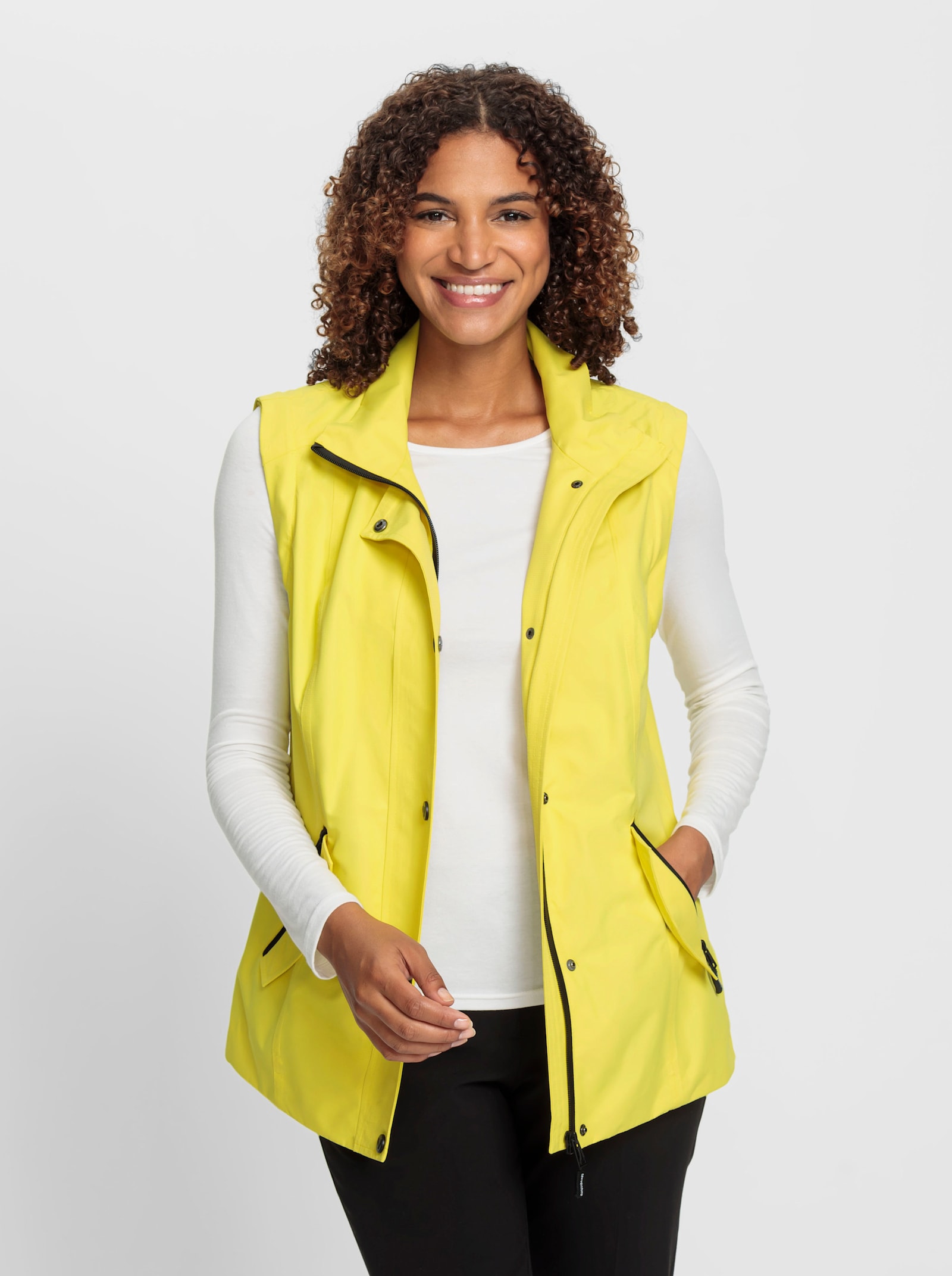 Funktionsjacke mit abnehmbaren Ärmeln - limone