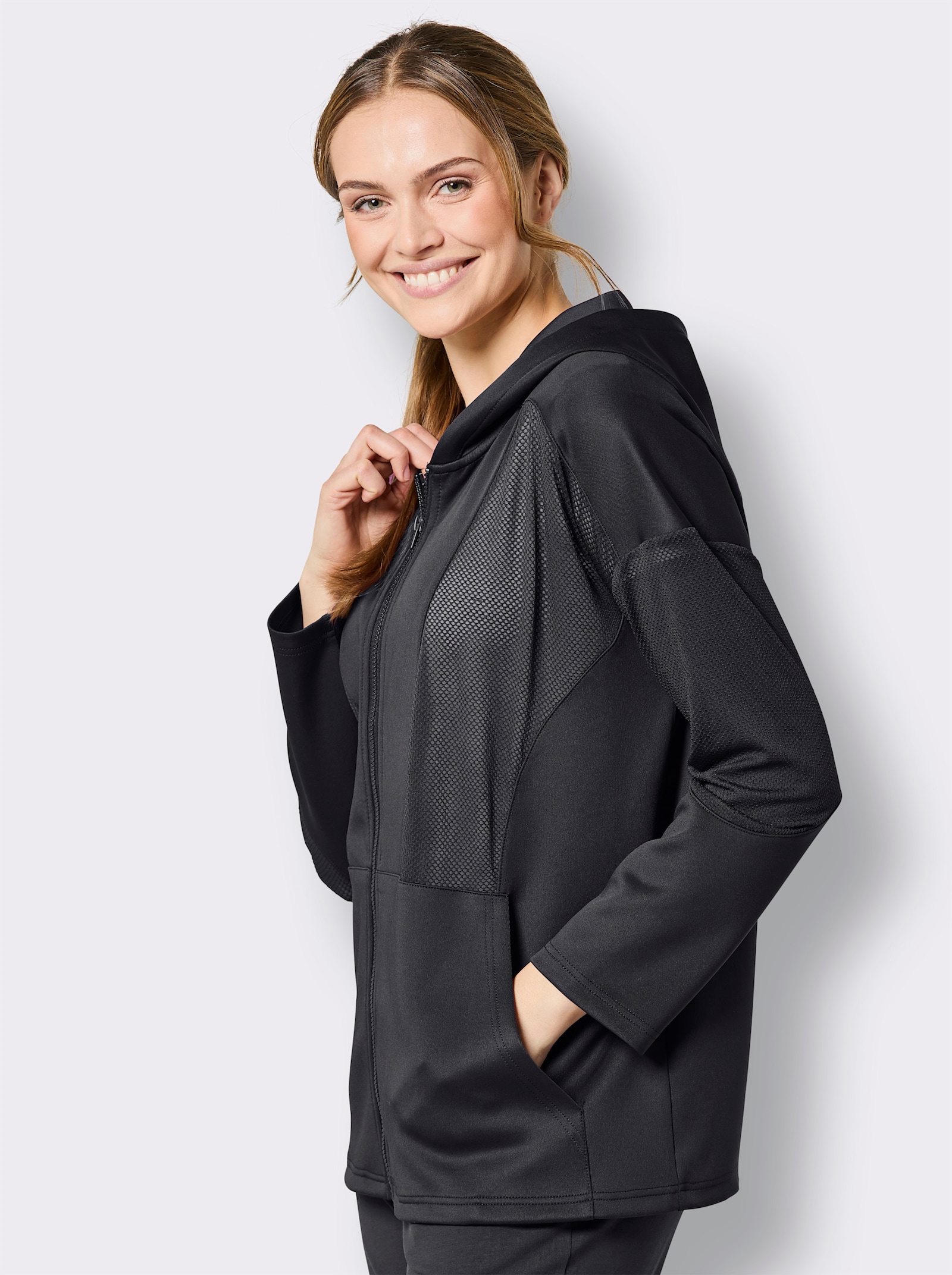 Catamaran Sports Funktionsjacke Mesh-Besätzen - schwarz