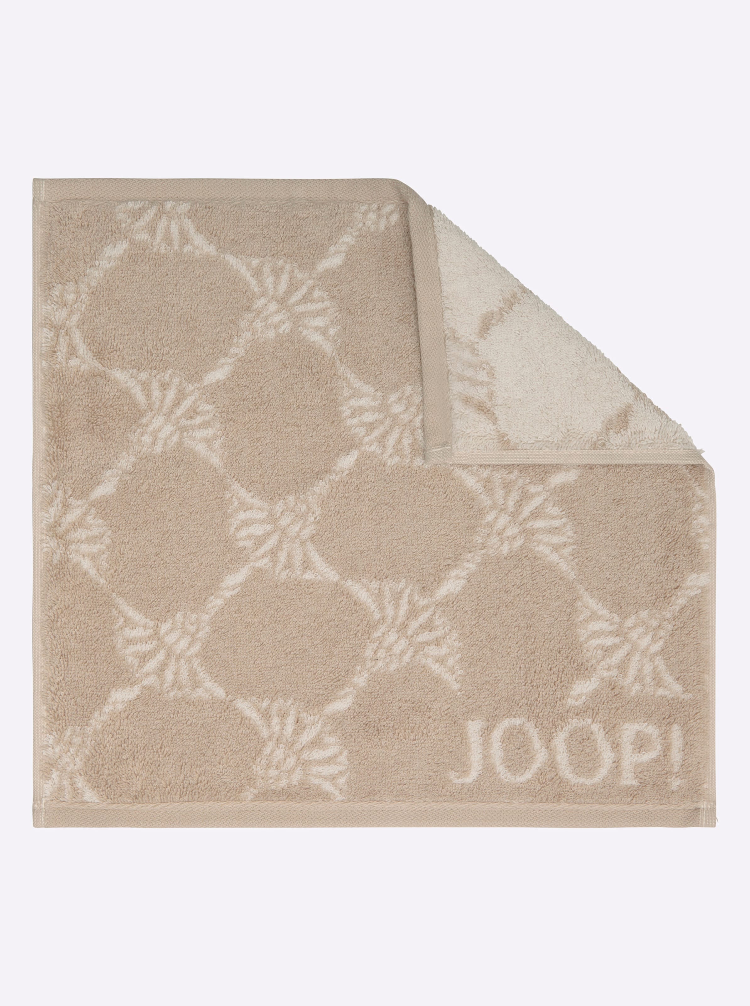 Handtuch L günstig Kaufen-Handtuch in sand von JOOP!. Handtuch in sand von JOOP! <![CDATA[Elegantes Handtuch-Programm der Designer-Marke JOOP! Sehr edel mit dem typischen, ornamental gestalteten Kornblumen-Dessin und JOOP!-Logo. Unvergleichlich weiche Premium-Qualität aus Walkfro