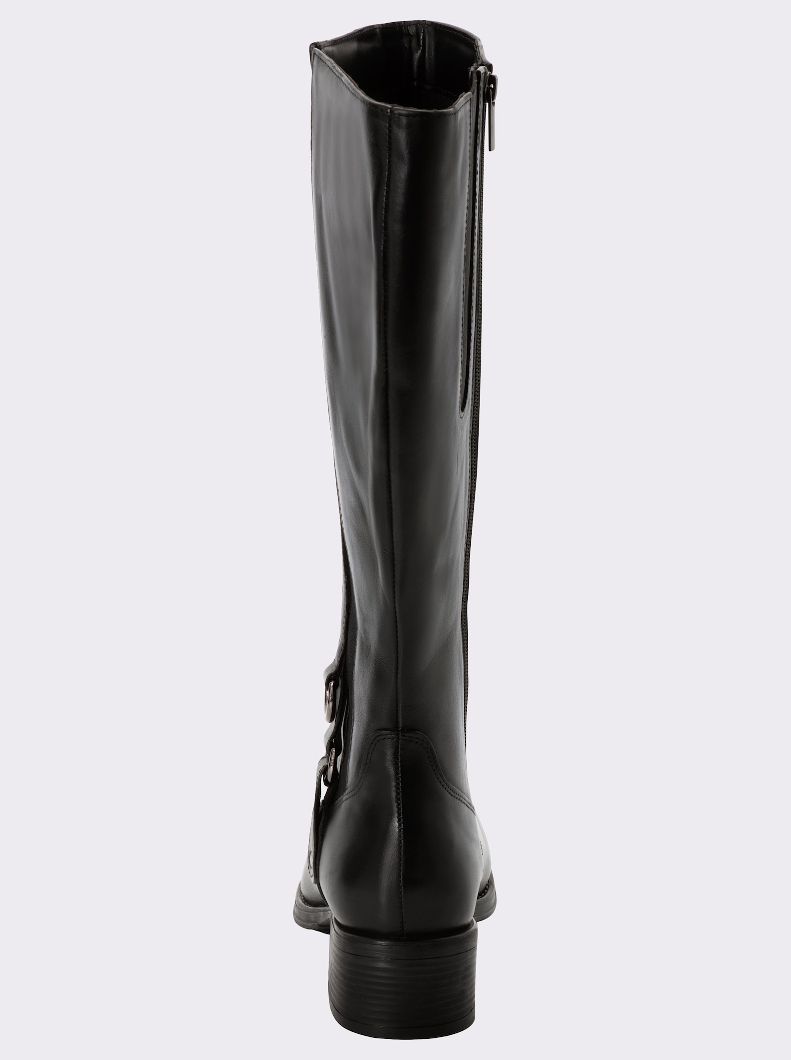 sheego Weitschaftstiefel mit Stretcheinsatz - schwarz