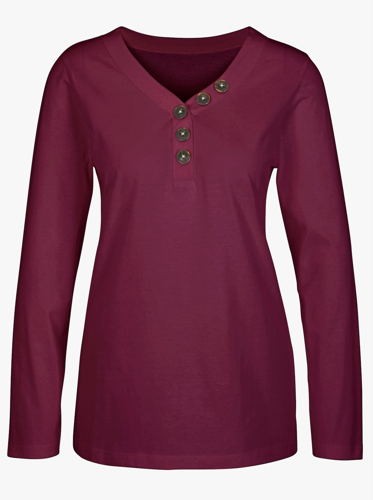 Langarmshirt - bordeaux