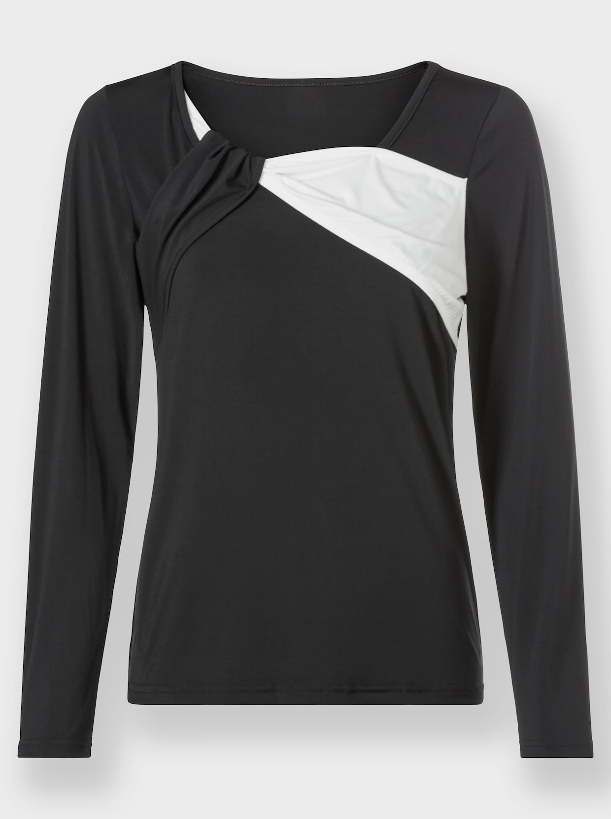 heine Langarmshirt - schwarz-ecru