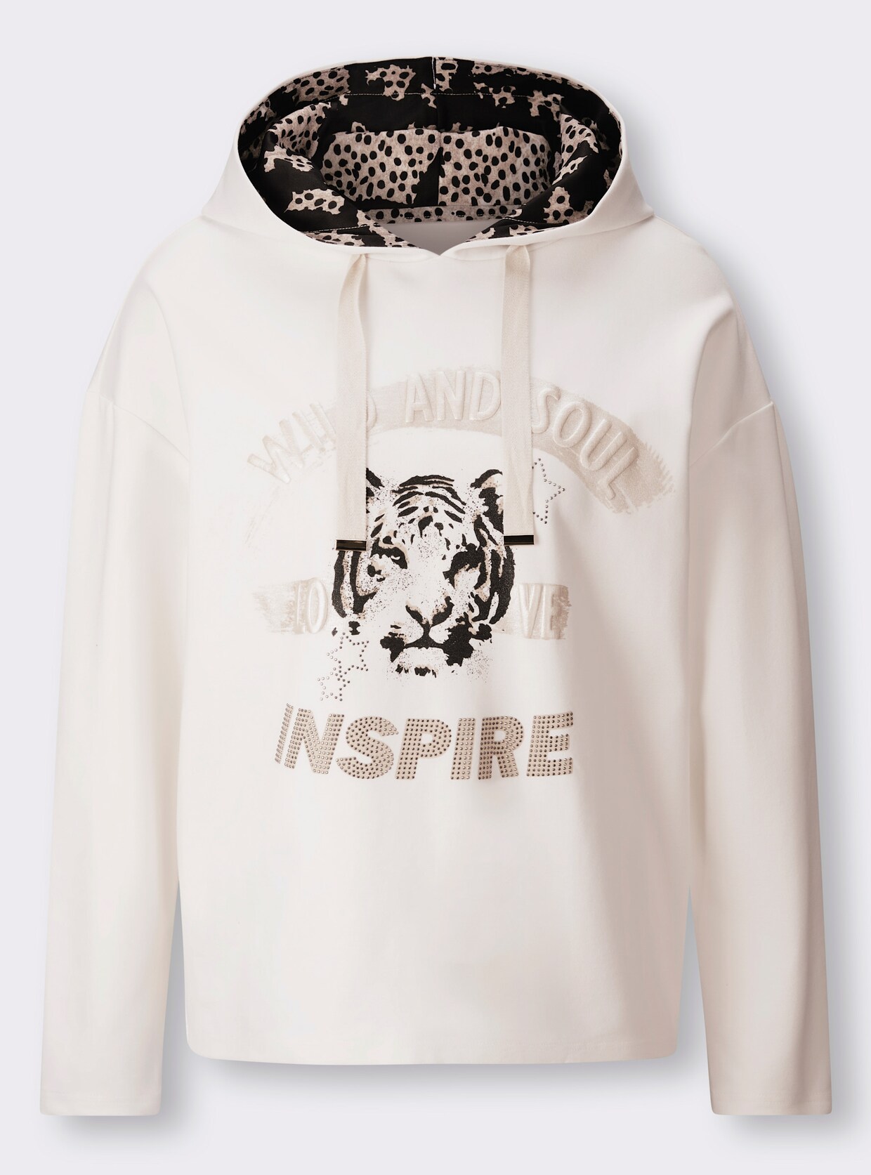 heine Sweatshirt met capuchon - ecru