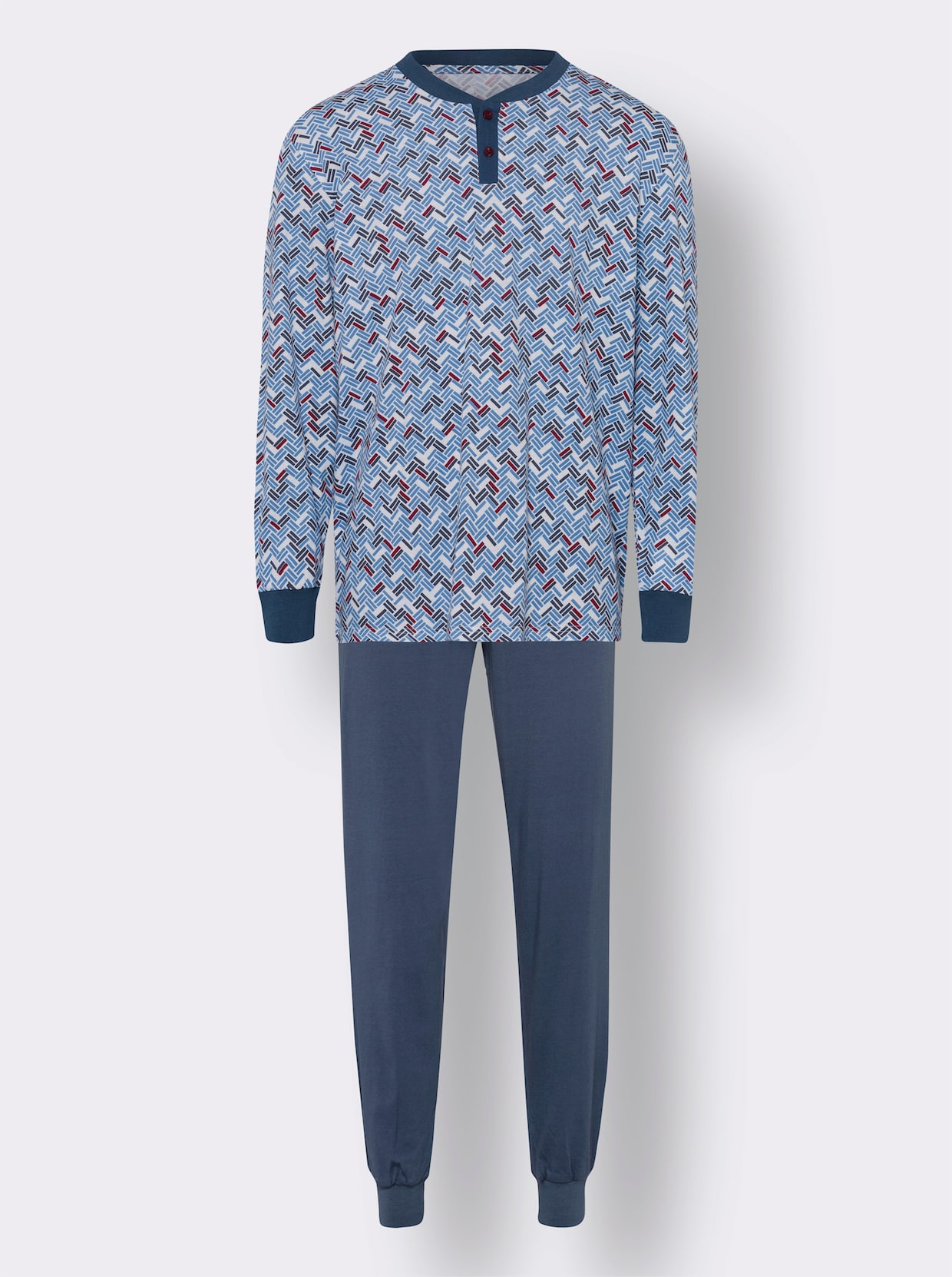 Pyjama - middenblauw/rookblauw