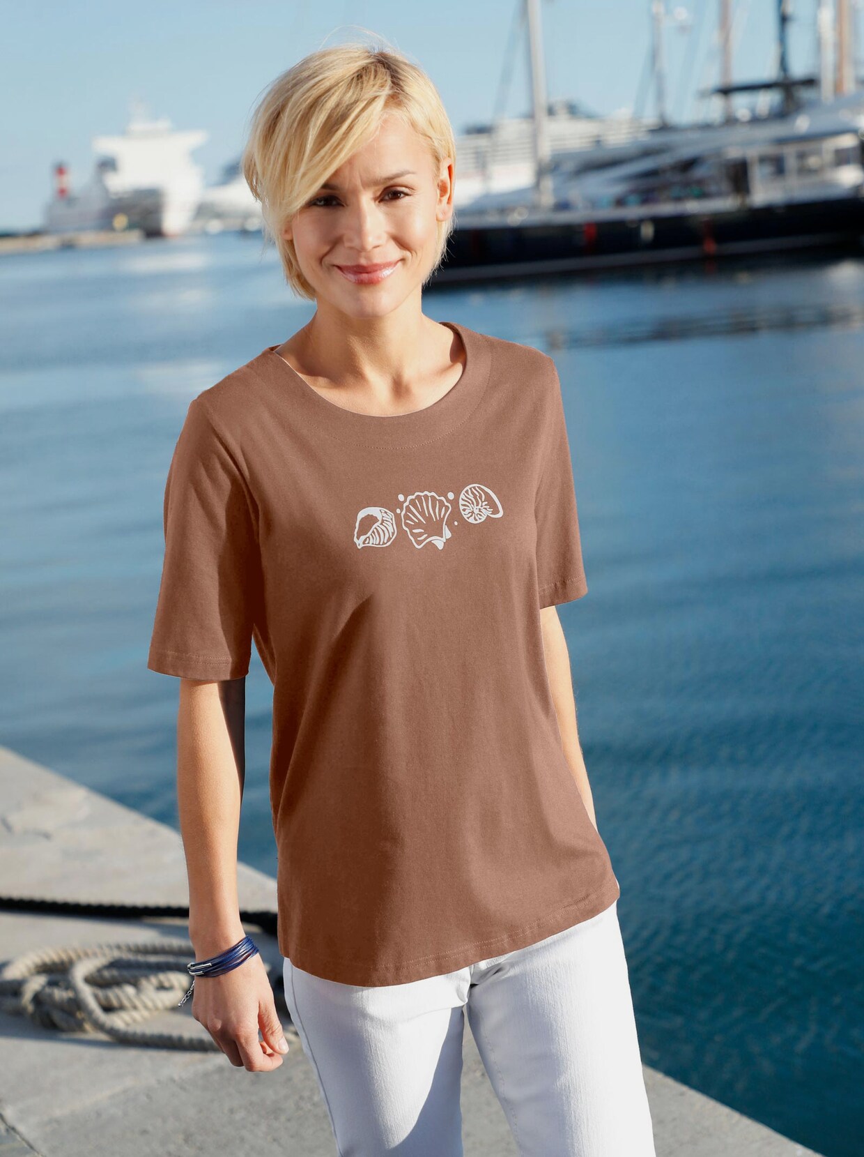 Shirt met korte mouwen - bruin