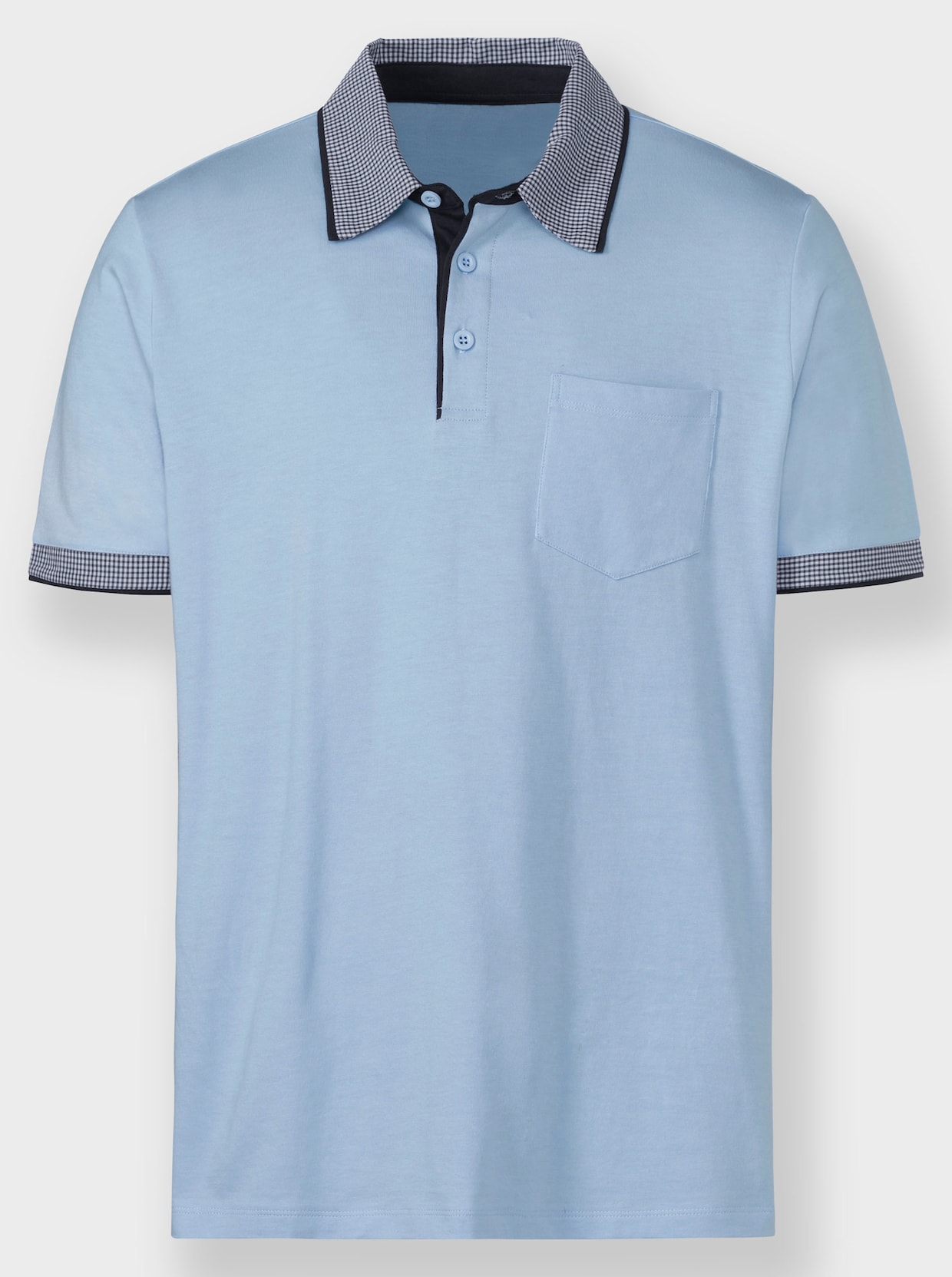 Marco Donati Kurzarmshirt - eisblau