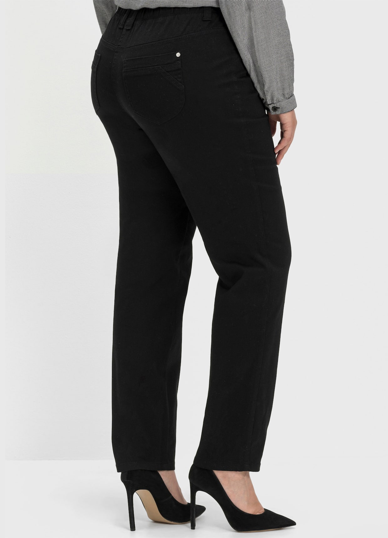 sheego comfortbroek - zwart