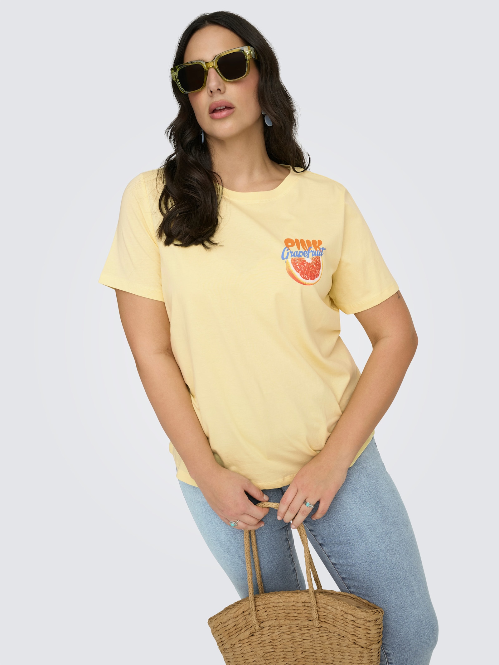 ONLY CARMAKOMA Kurzarmshirt - sunlight print:pink