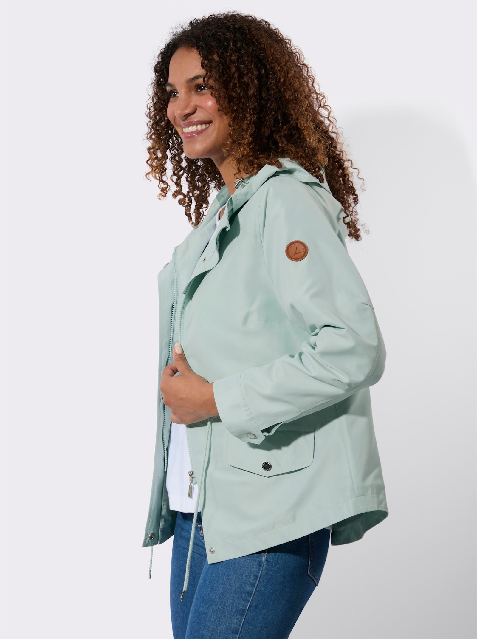 Jacke mit Gehschlitz hinten - kalkmint